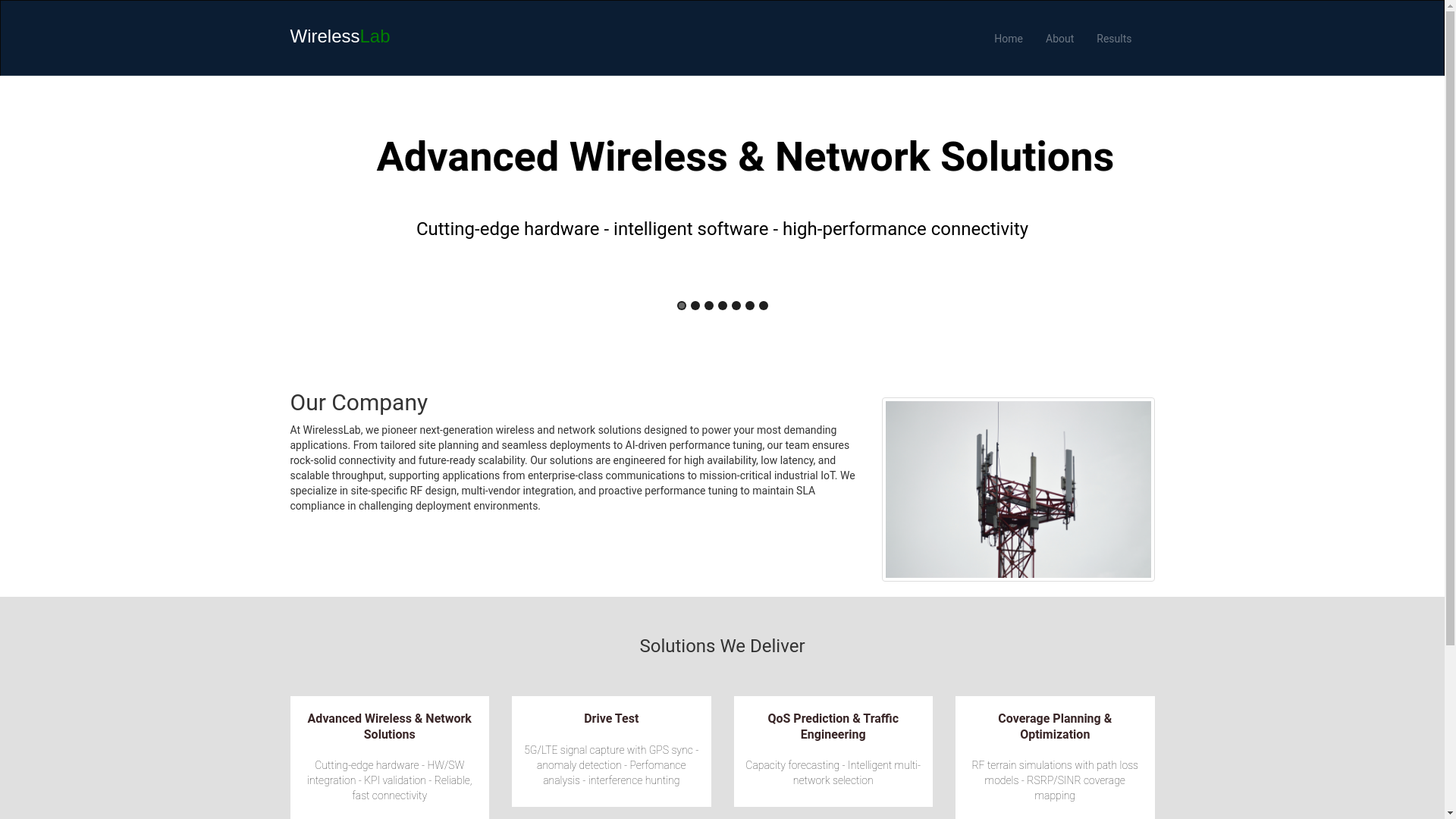 website screenshot of https://wireless-lab.de/