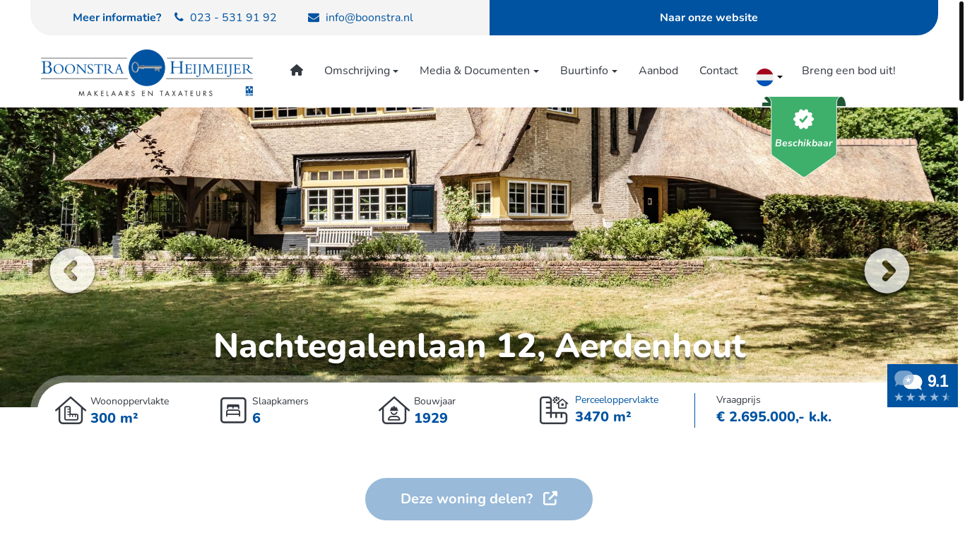 website screenshot of https://nachtegalenlaan12.nl/