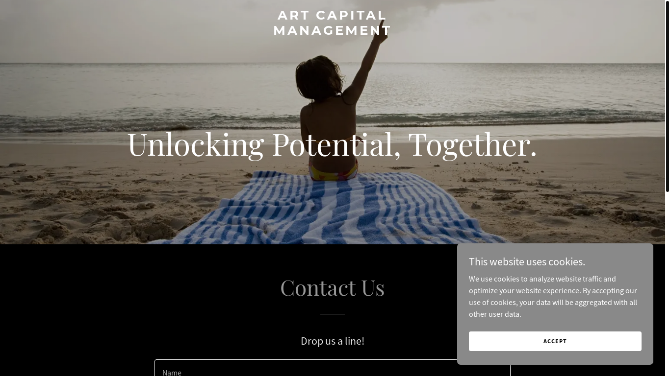 website screenshot of https://artcapmgt.com/