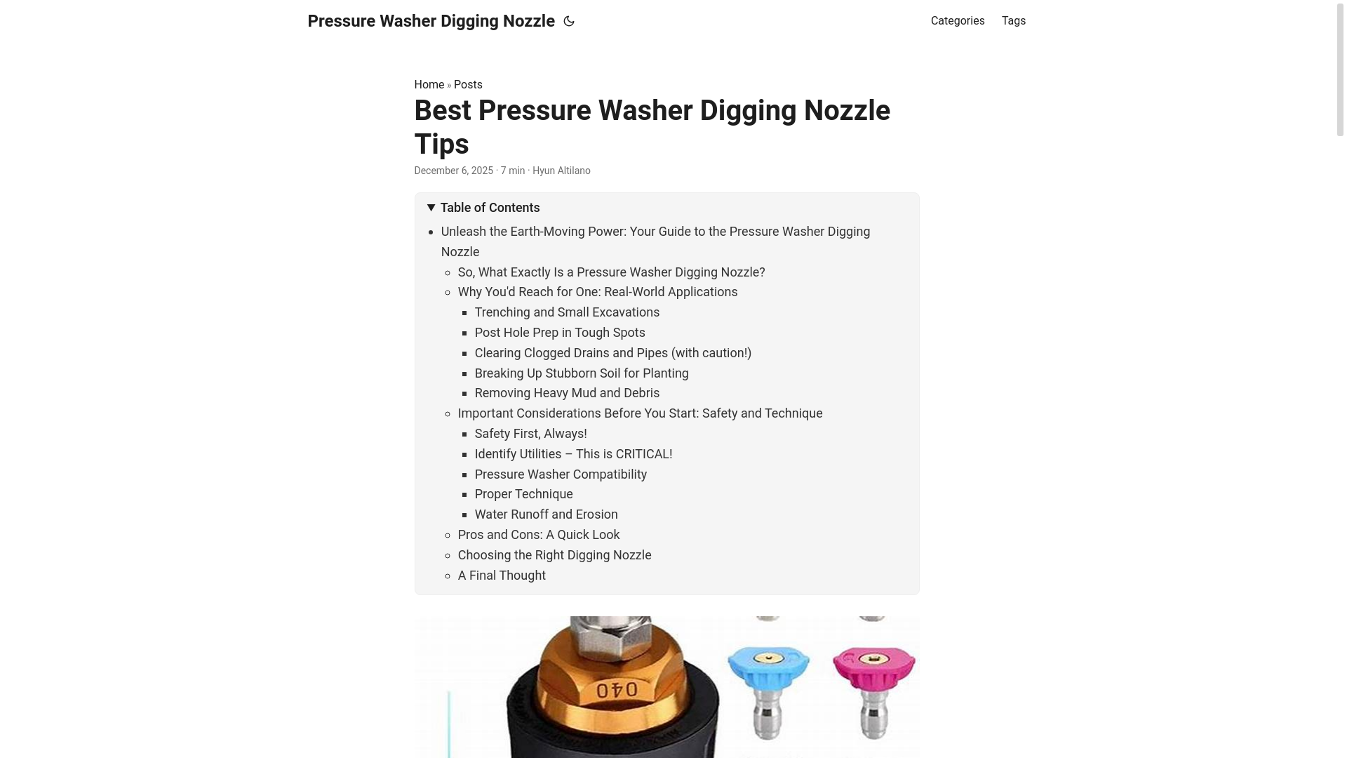 website screenshot of https://pressurewasherdiggingnozzle.pages.dev/