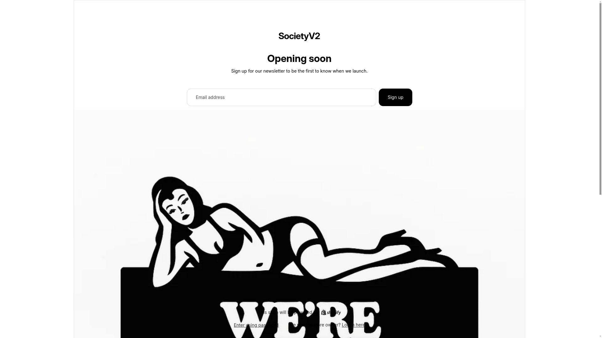 website screenshot of https://societyv2.shop/