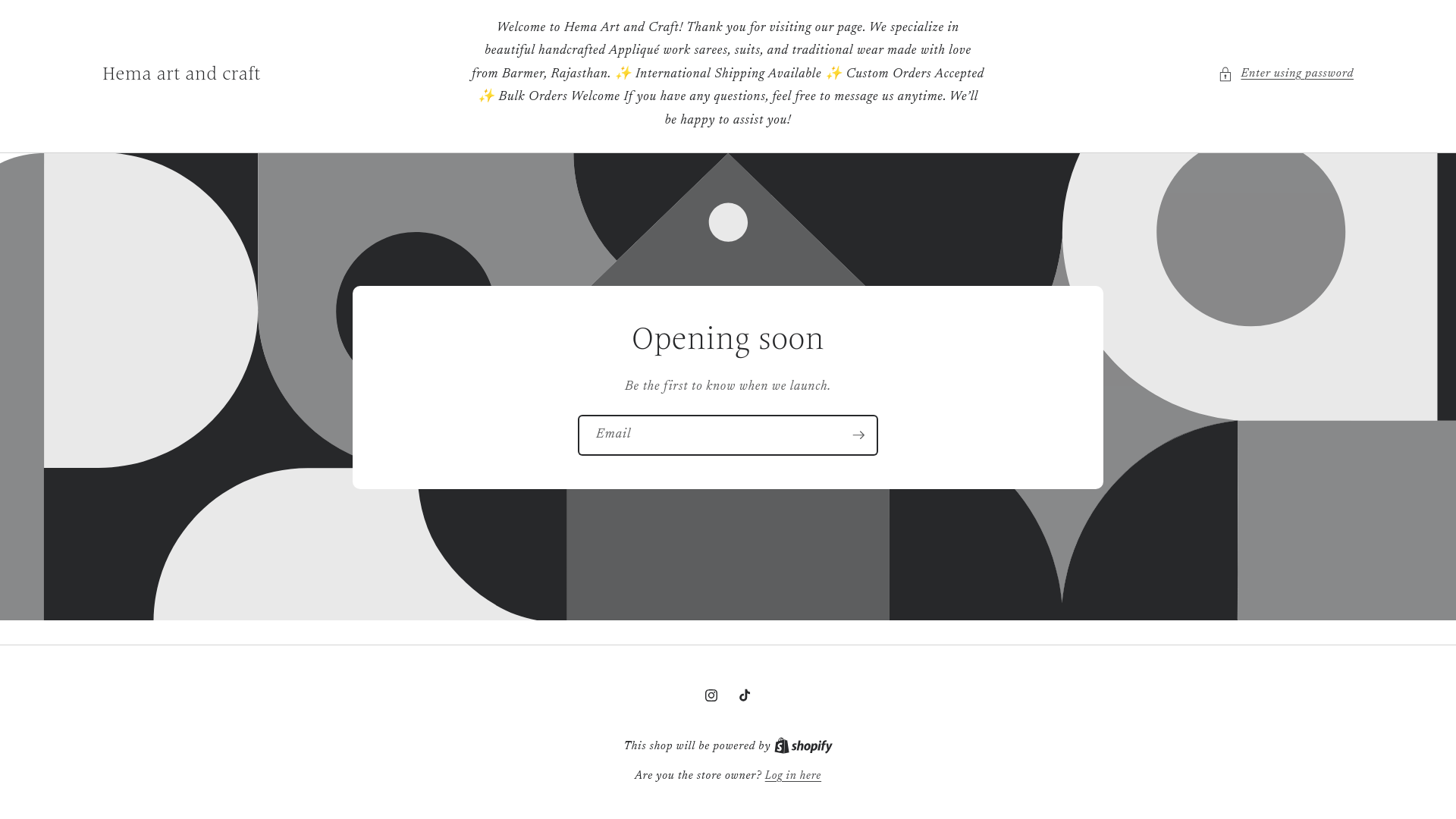 website screenshot of https://hemaartandcraft.com/