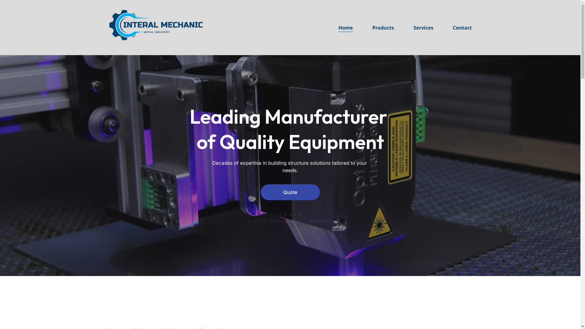 website screenshot of https://interalmechanics.rs/