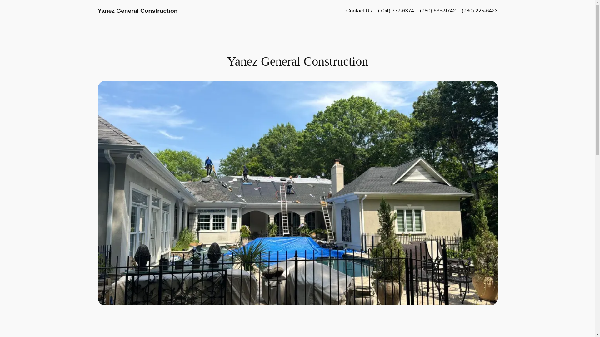 website screenshot of https://yanezgeneralconstruction.com/