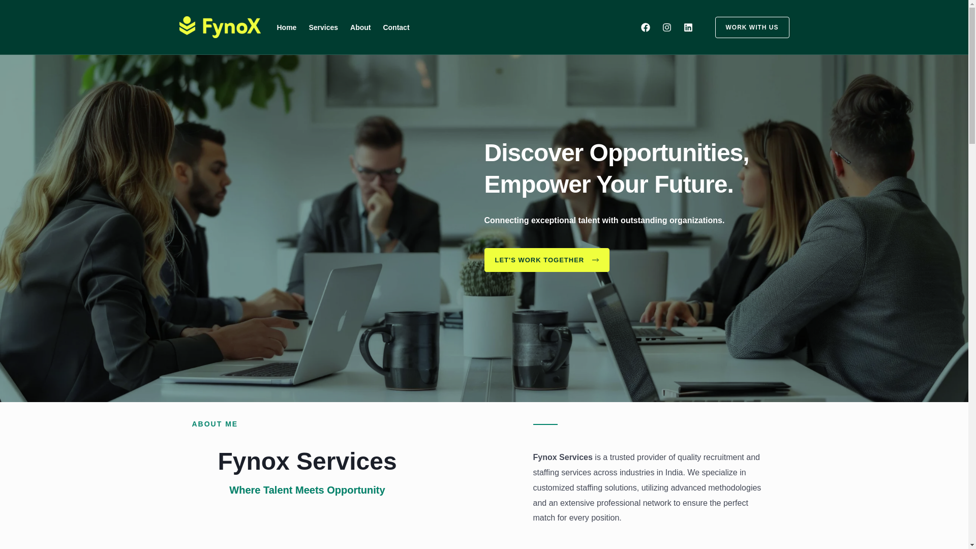 website screenshot of https://fynoxservices.com/
