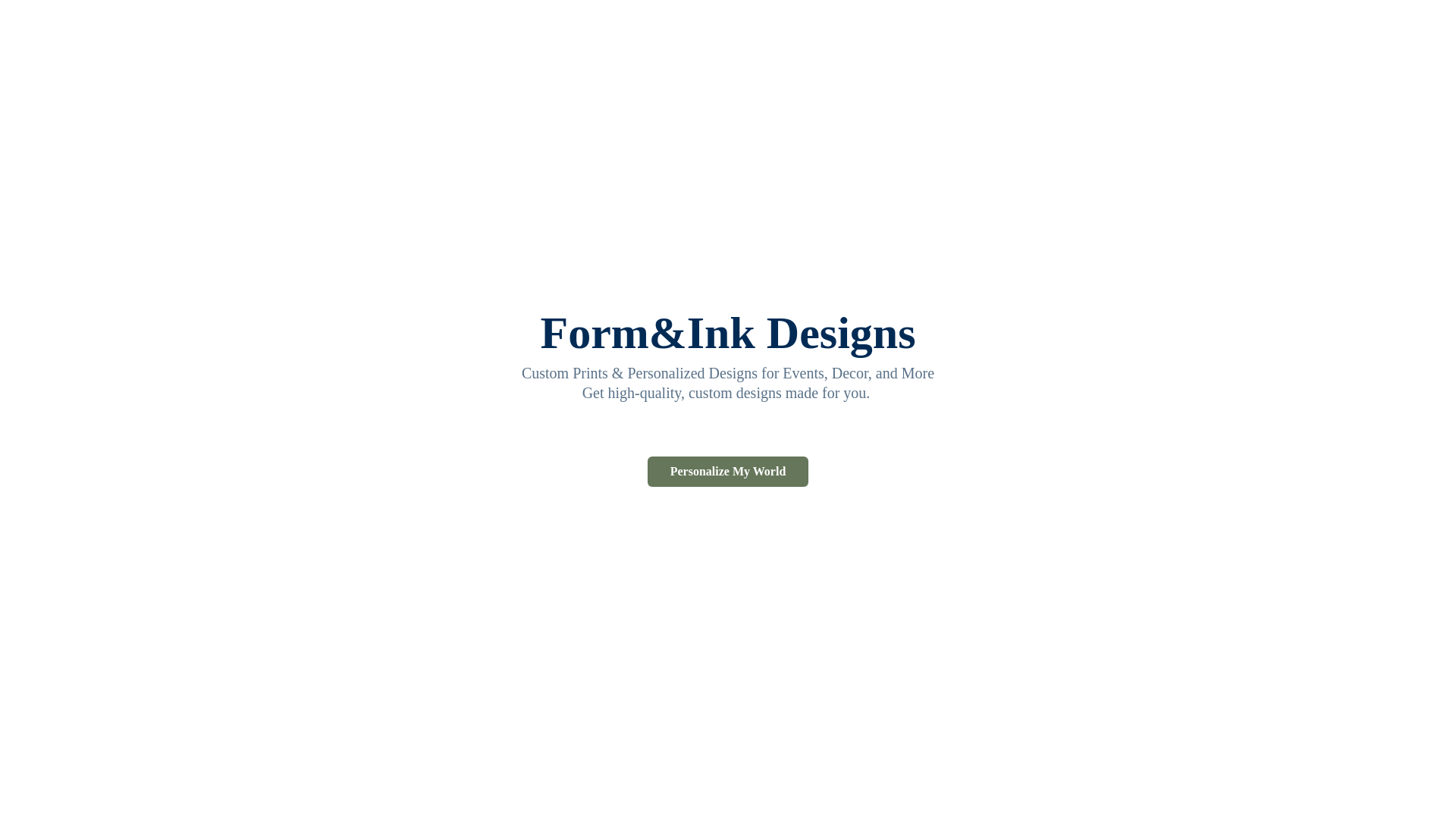 website screenshot of https://formandink.design/