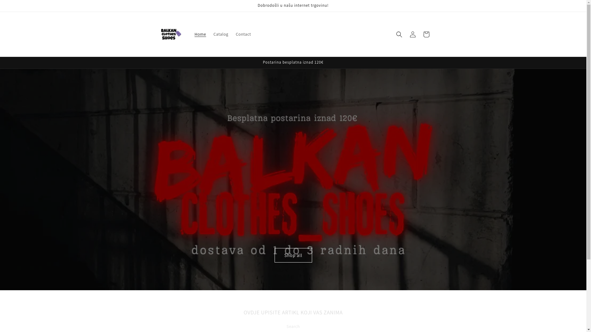 website screenshot of https://balkanclothesshoes.com/