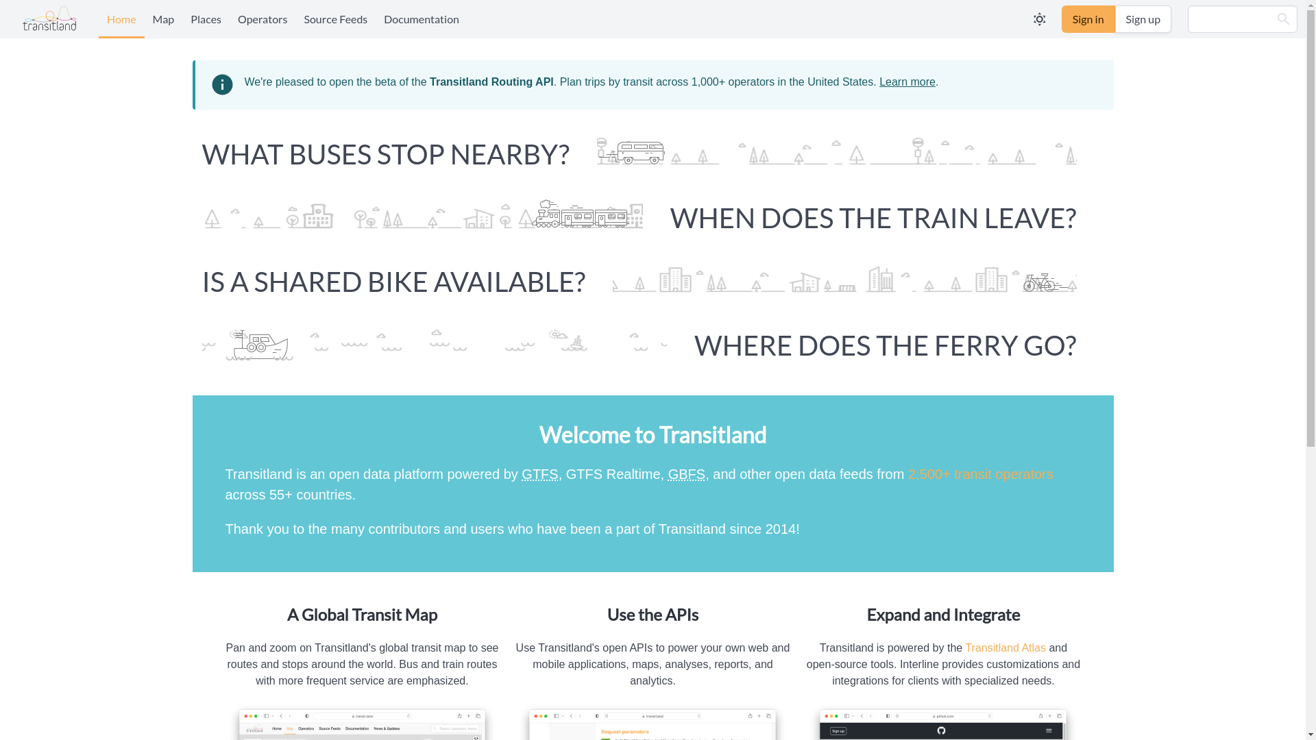 website screenshot of https://www-transit-land-v2.pages.dev/