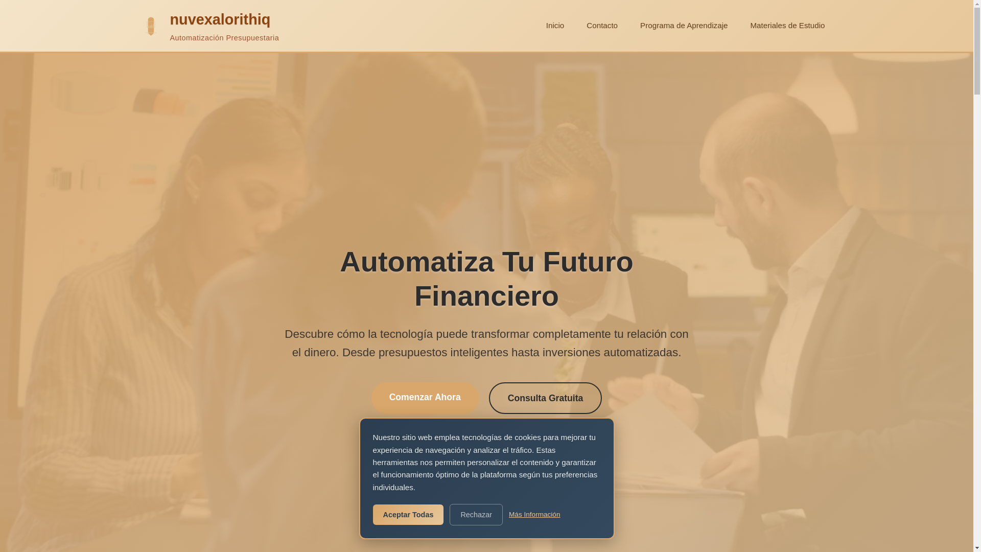 website screenshot of https://nuvexalorithiq.com/