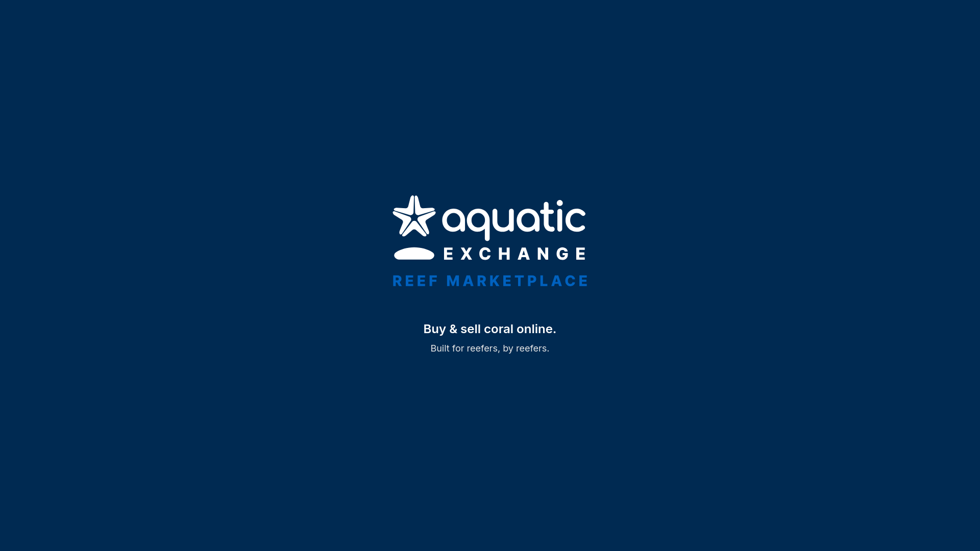 website screenshot of https://aquatic.exchange/