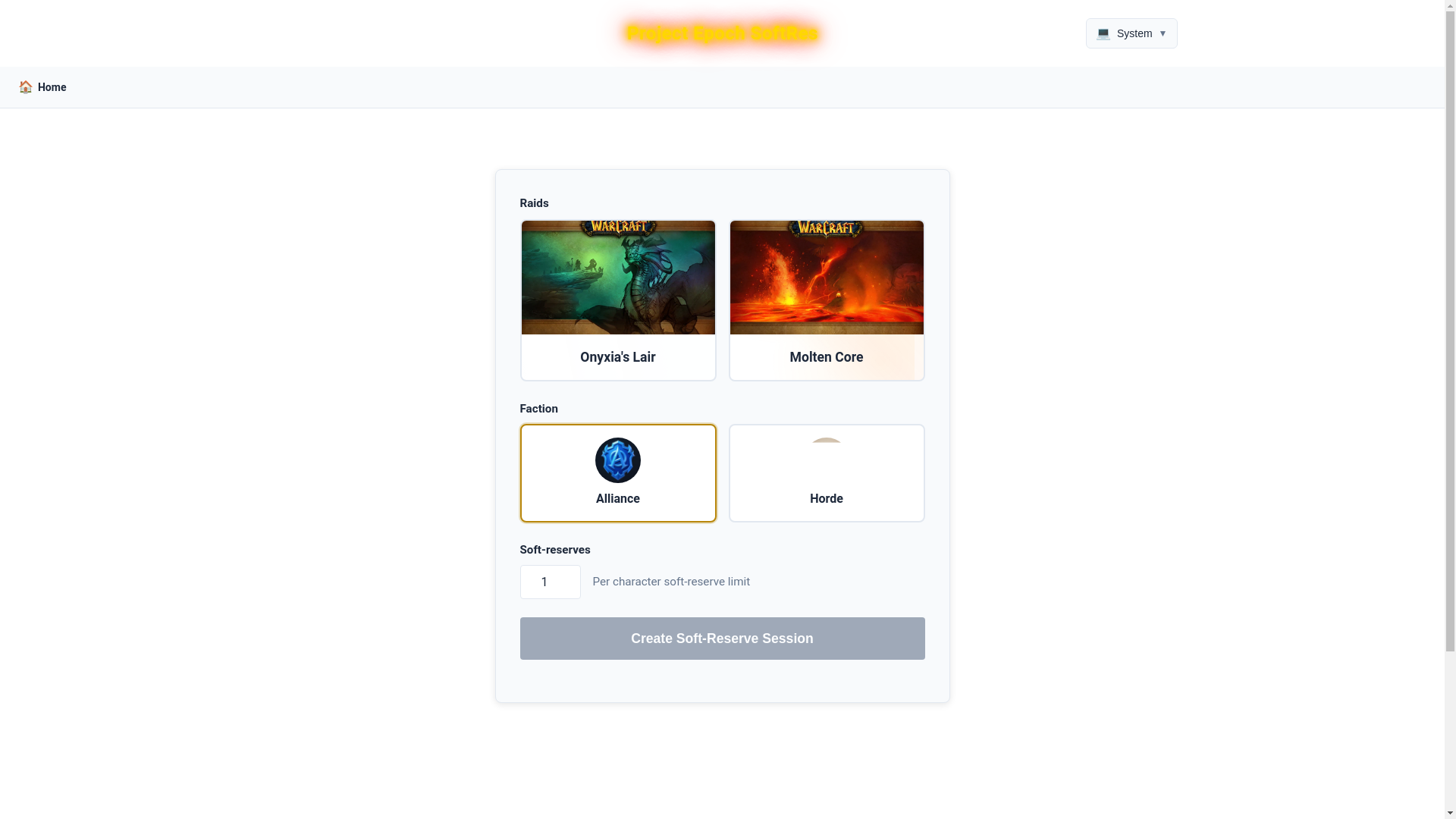 website screenshot of https://project-epochsr.net/