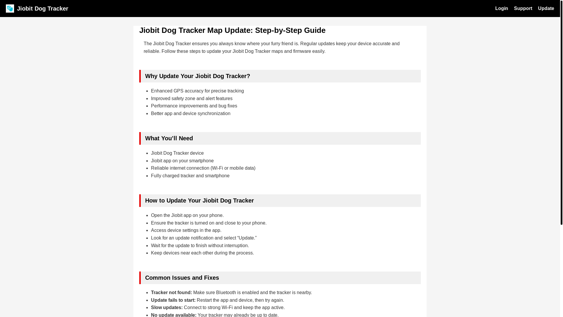 website screenshot of https://jiobit-dog-tracker.pages.dev/