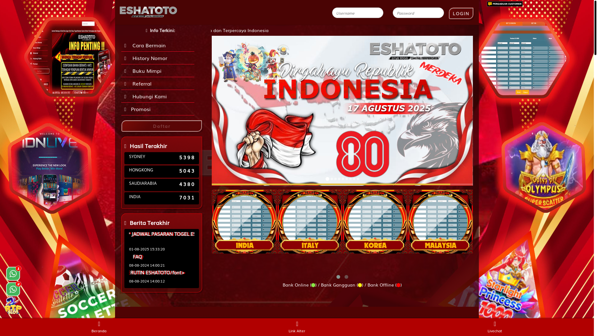 website screenshot of https://eshaplay36.site/