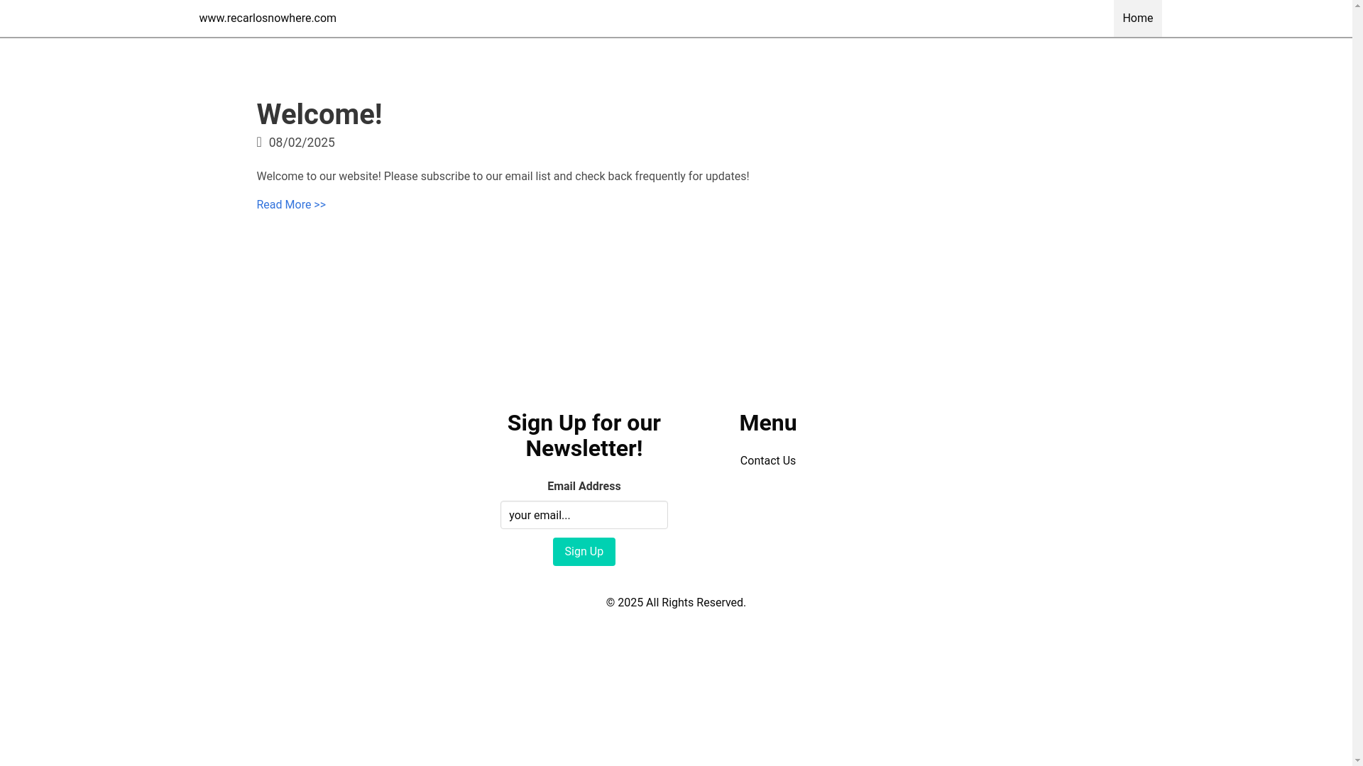 website screenshot of https://recarlosnowhere.com/