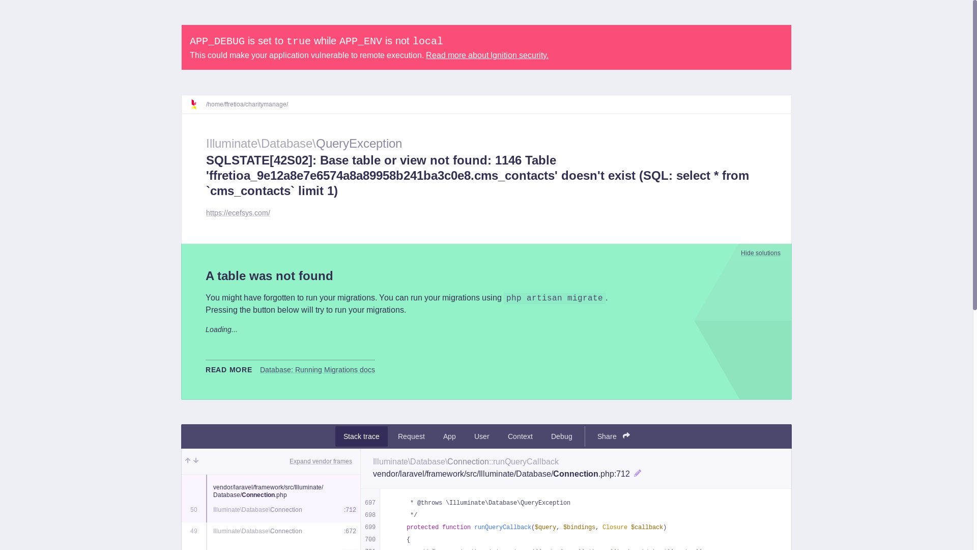 website screenshot of https://ecefsys.com/