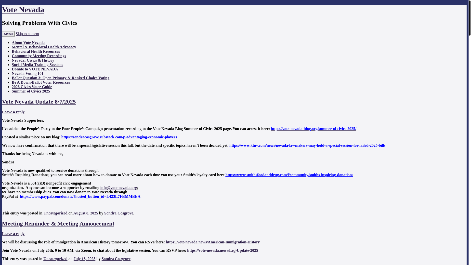 website screenshot of https://civicsvoterguide.org/