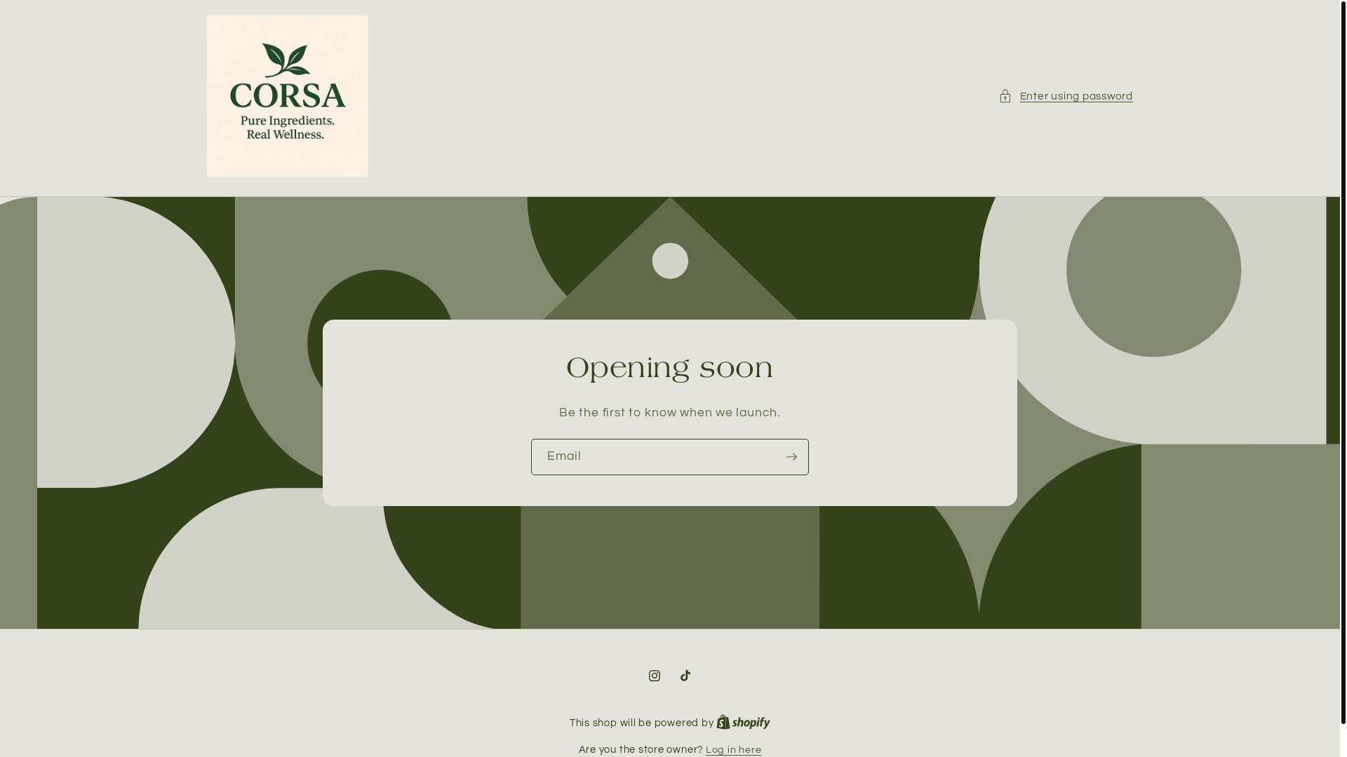 website screenshot of https://corsaorganics.com/
