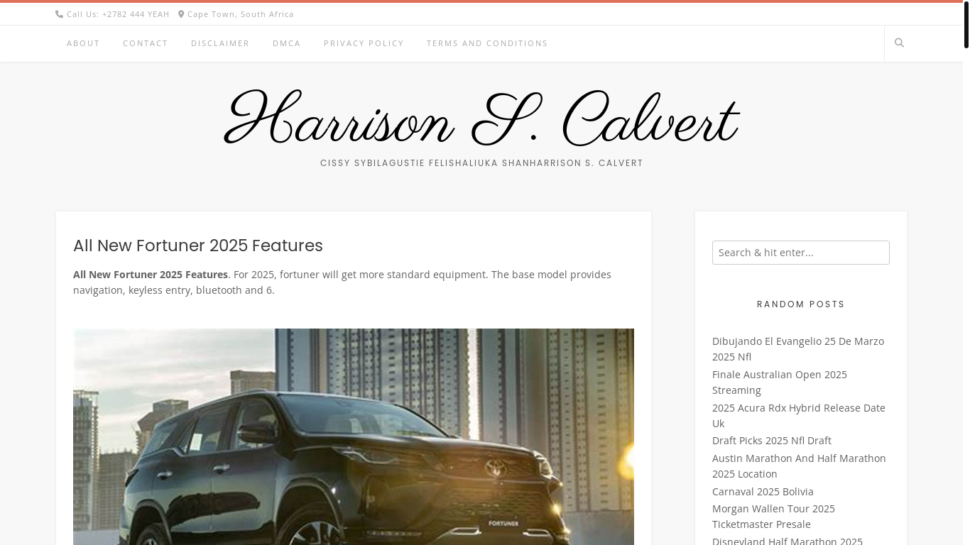 website screenshot of https://harrisoncalverts.pages.dev/