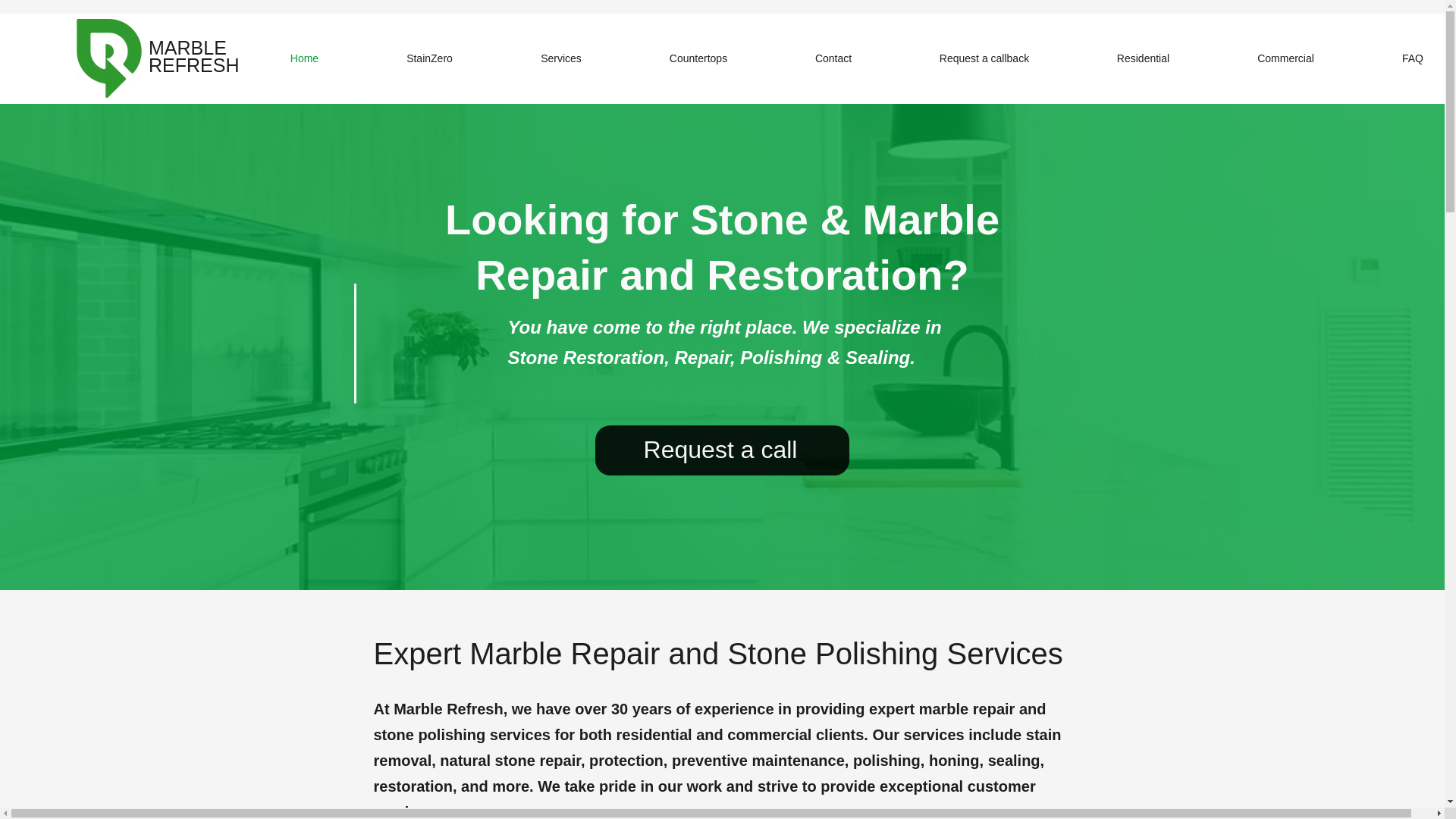 website screenshot of https://marblerepairnow.com/
