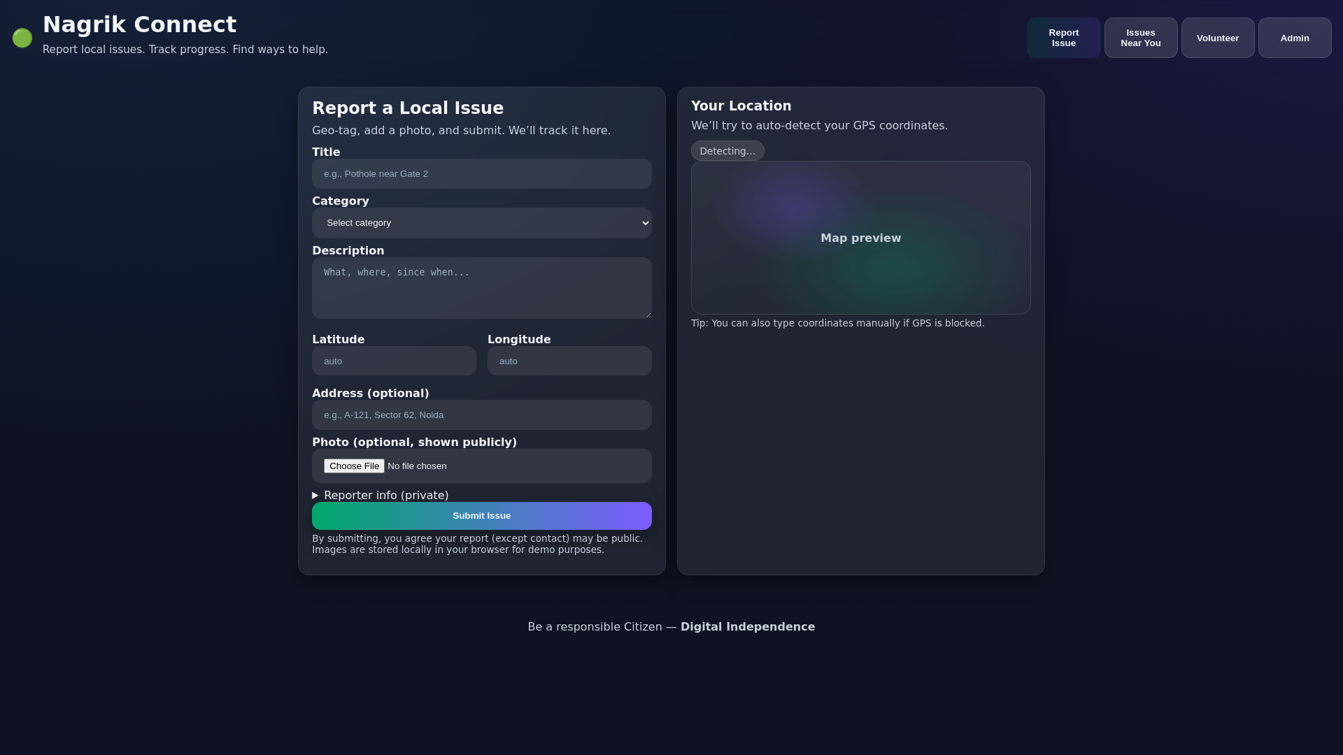 website screenshot of https://nagrik--connect79.pages.dev/