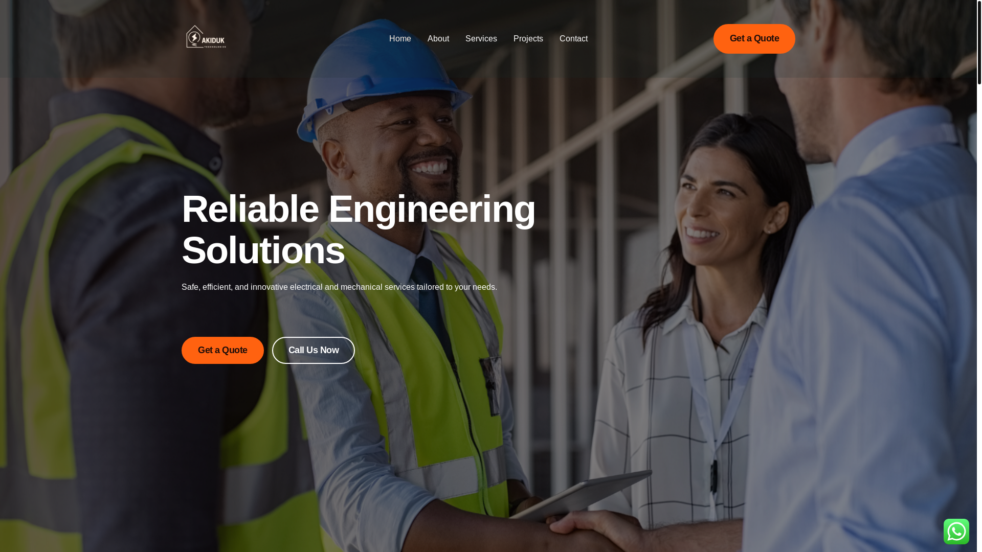 website screenshot of https://akiduktechnologies.co.ke/