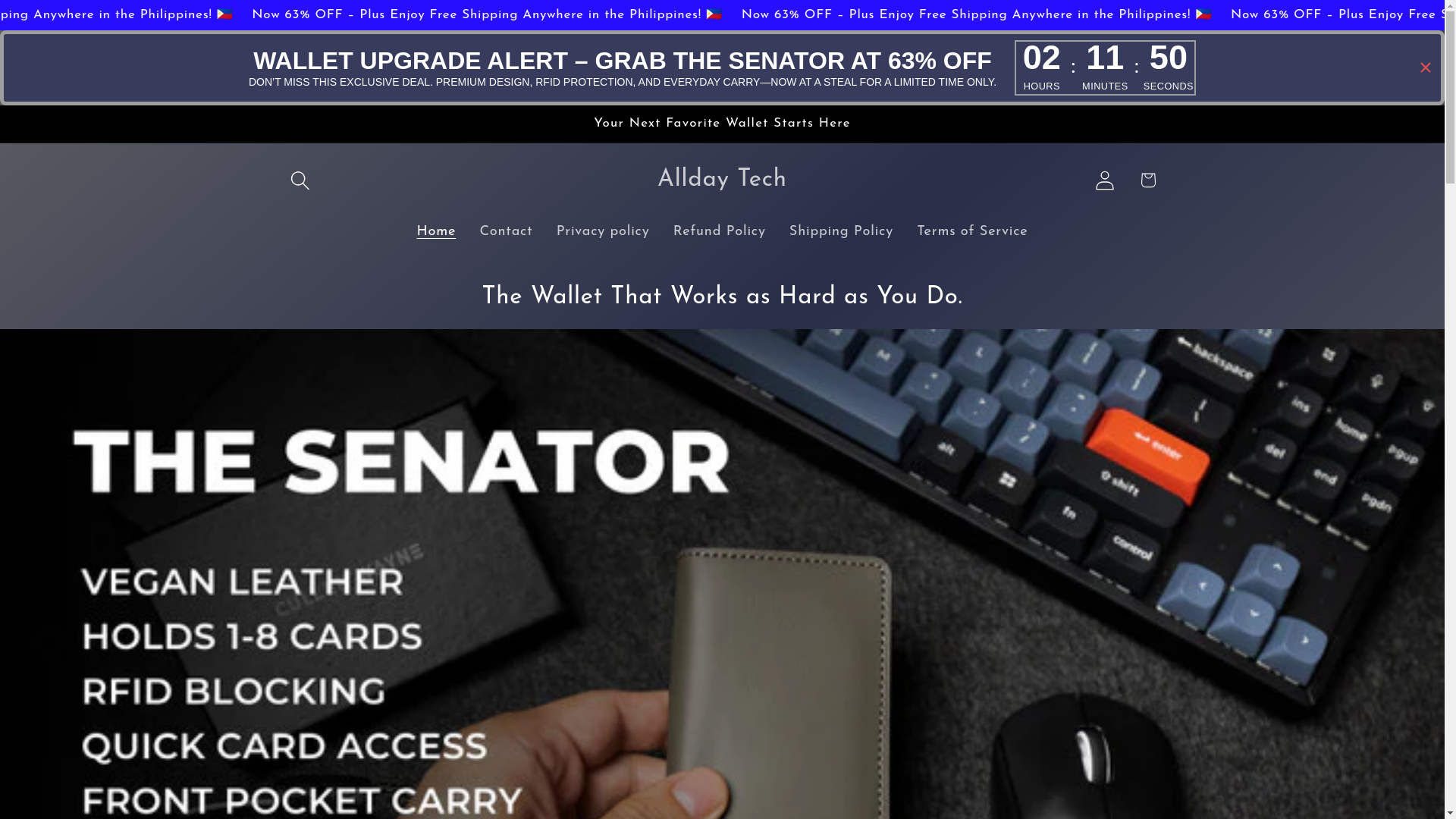 website screenshot of https://alldaytechco.com/
