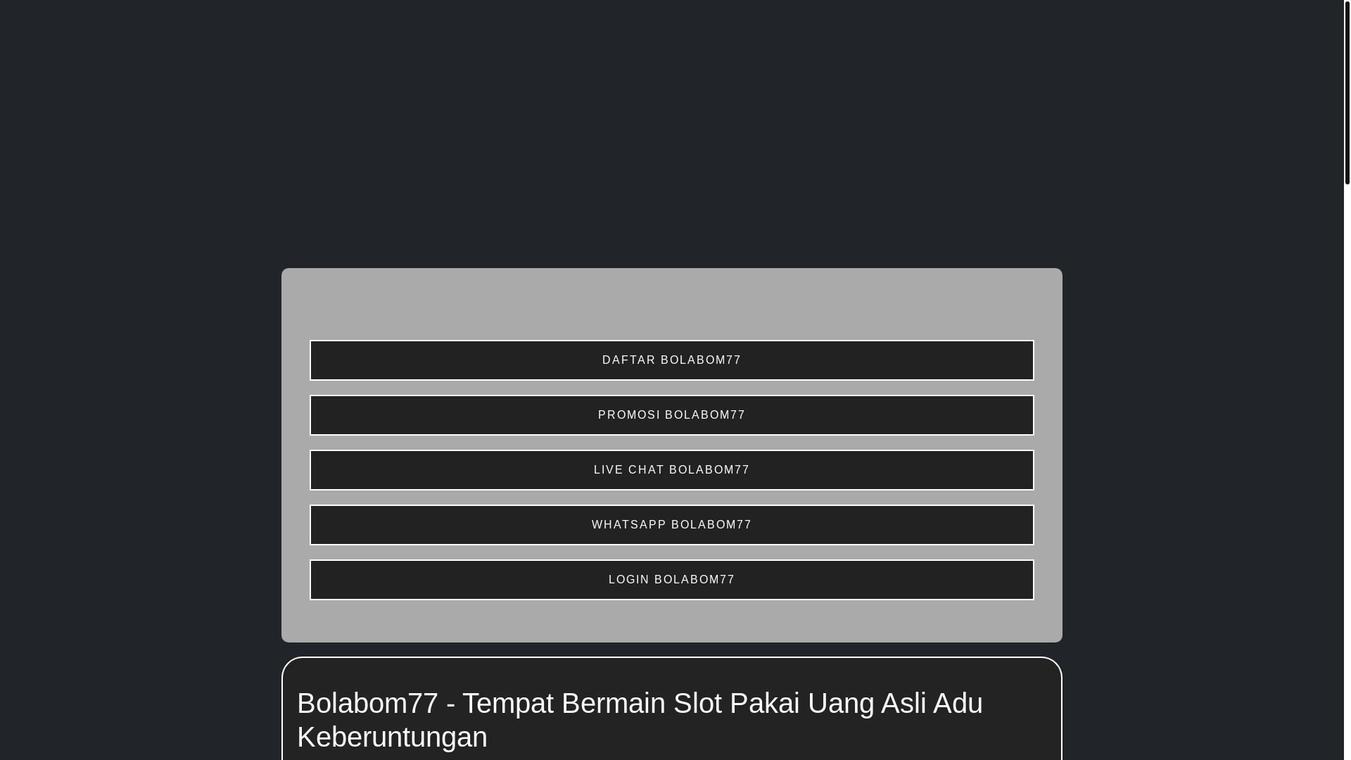 website screenshot of https://bolabom77slot.com/