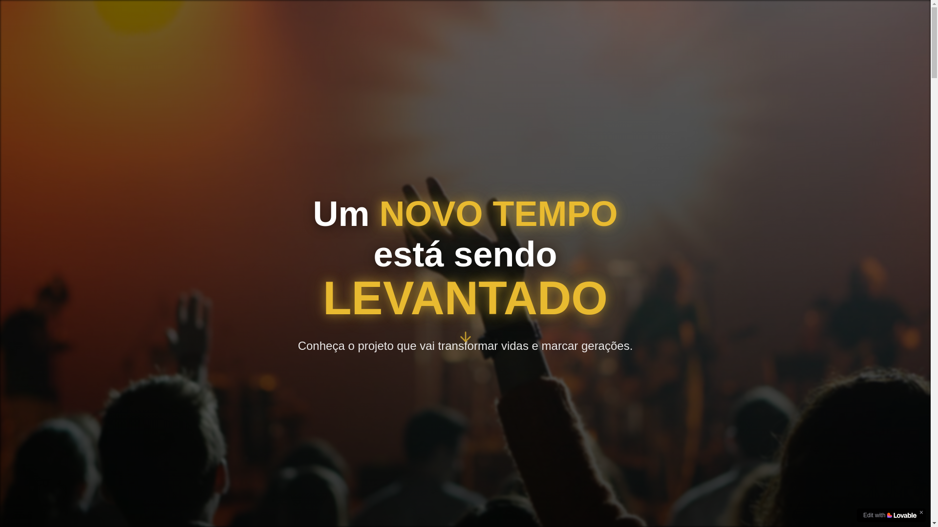 website screenshot of https://minhanovaigreja.com.br/