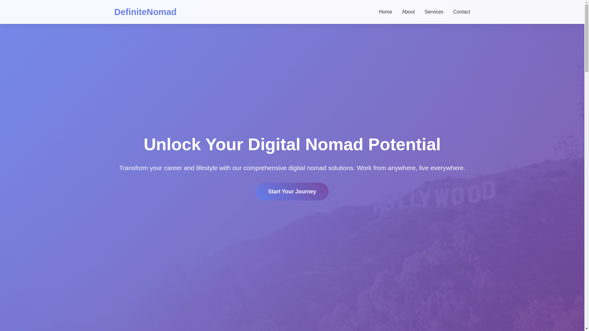 website screenshot of https://definitenomad.click/