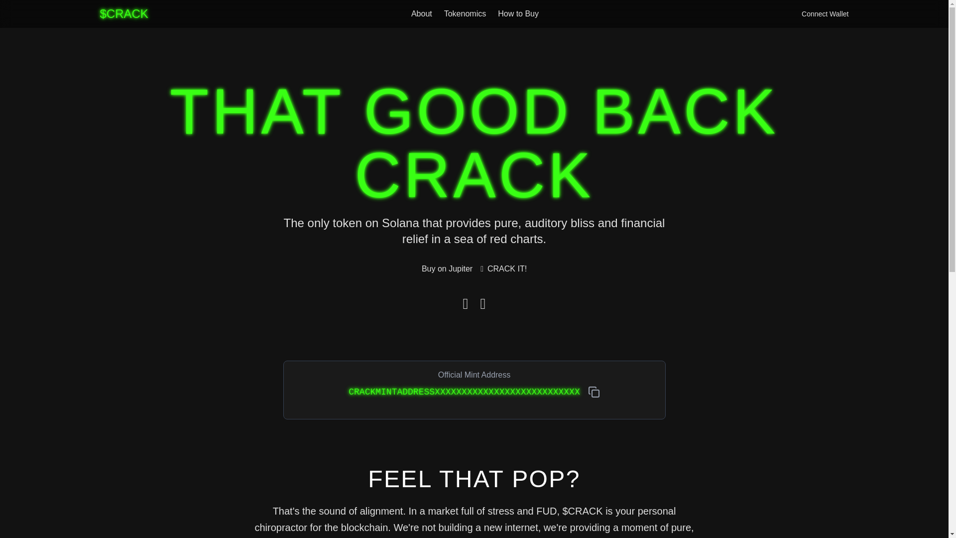 website screenshot of https://cracktoken2.online/