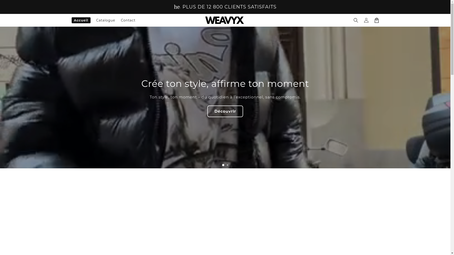 website screenshot of https://weavyx.fr/