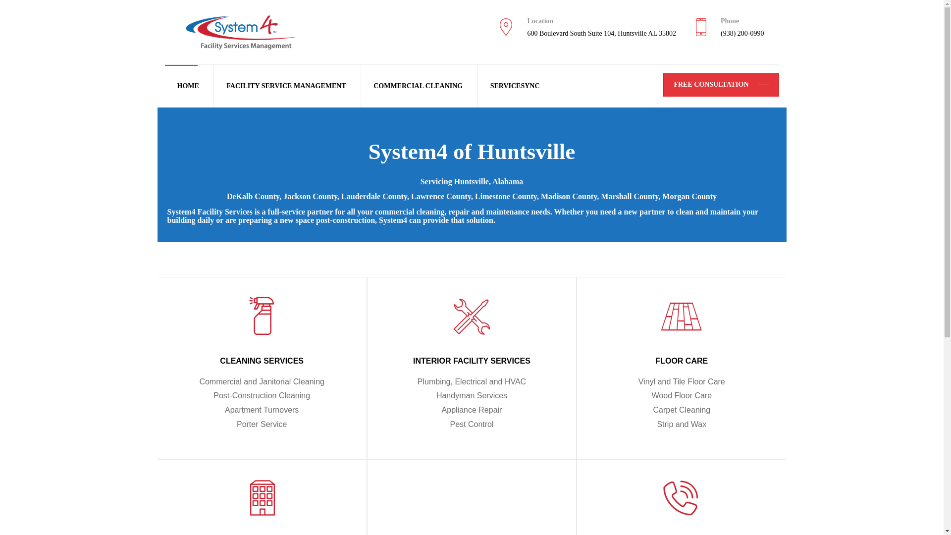 website screenshot of https://thesystem4huntsville.com/