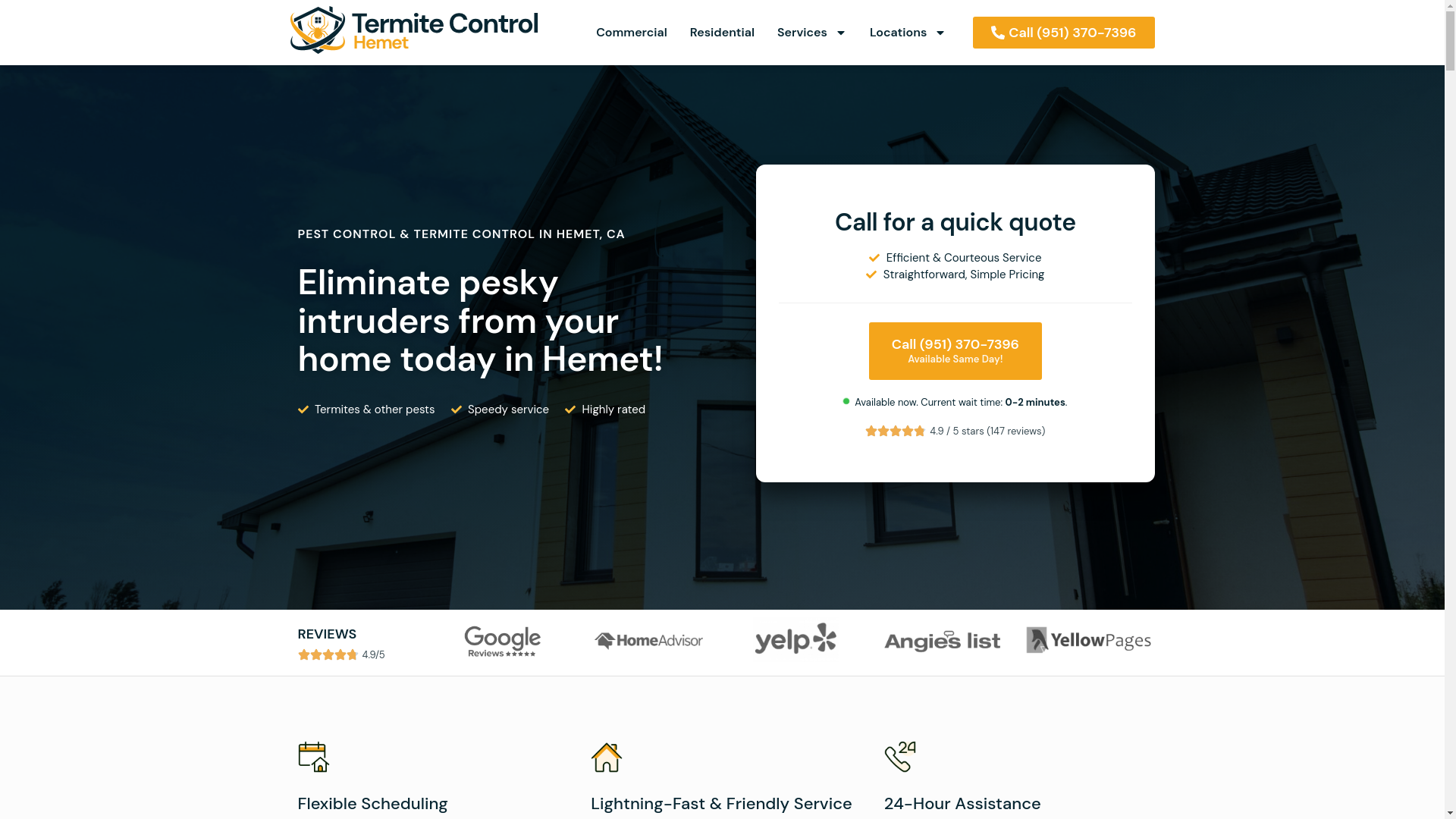 website screenshot of https://hemettermite.com/