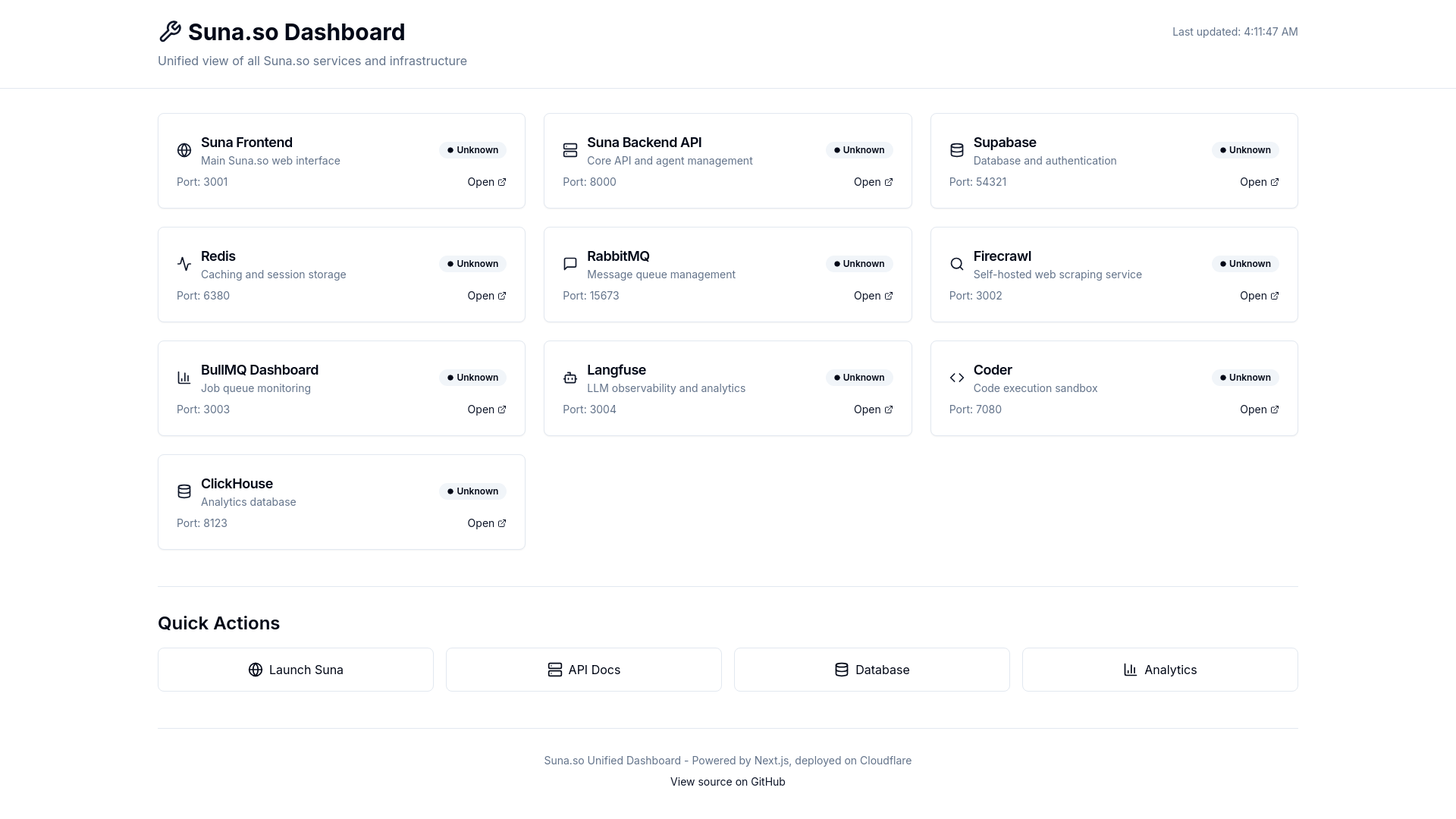 website screenshot of https://suna-dashboard.pages.dev/