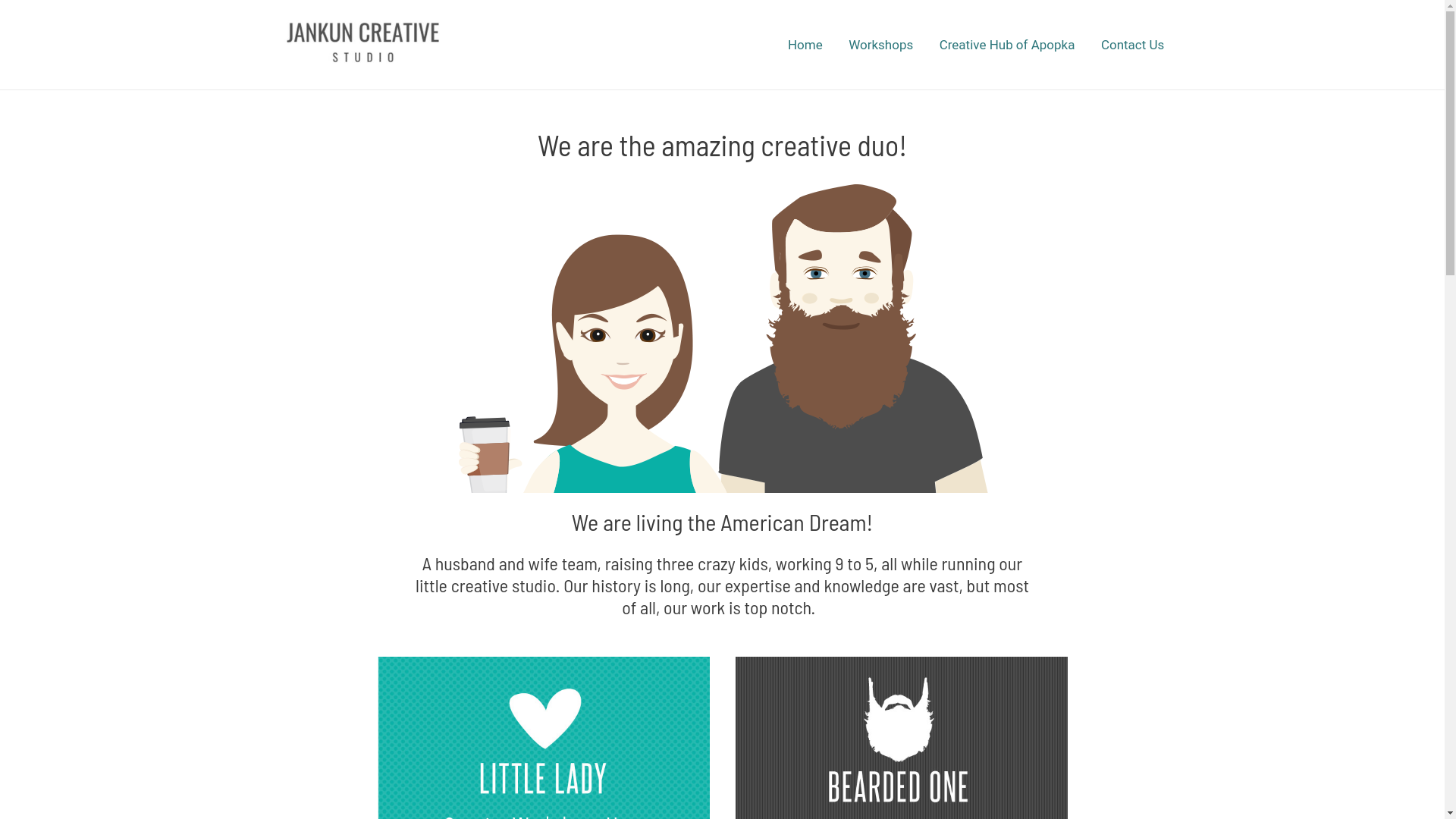 website screenshot of https://jankuncreativeworkshops.com/