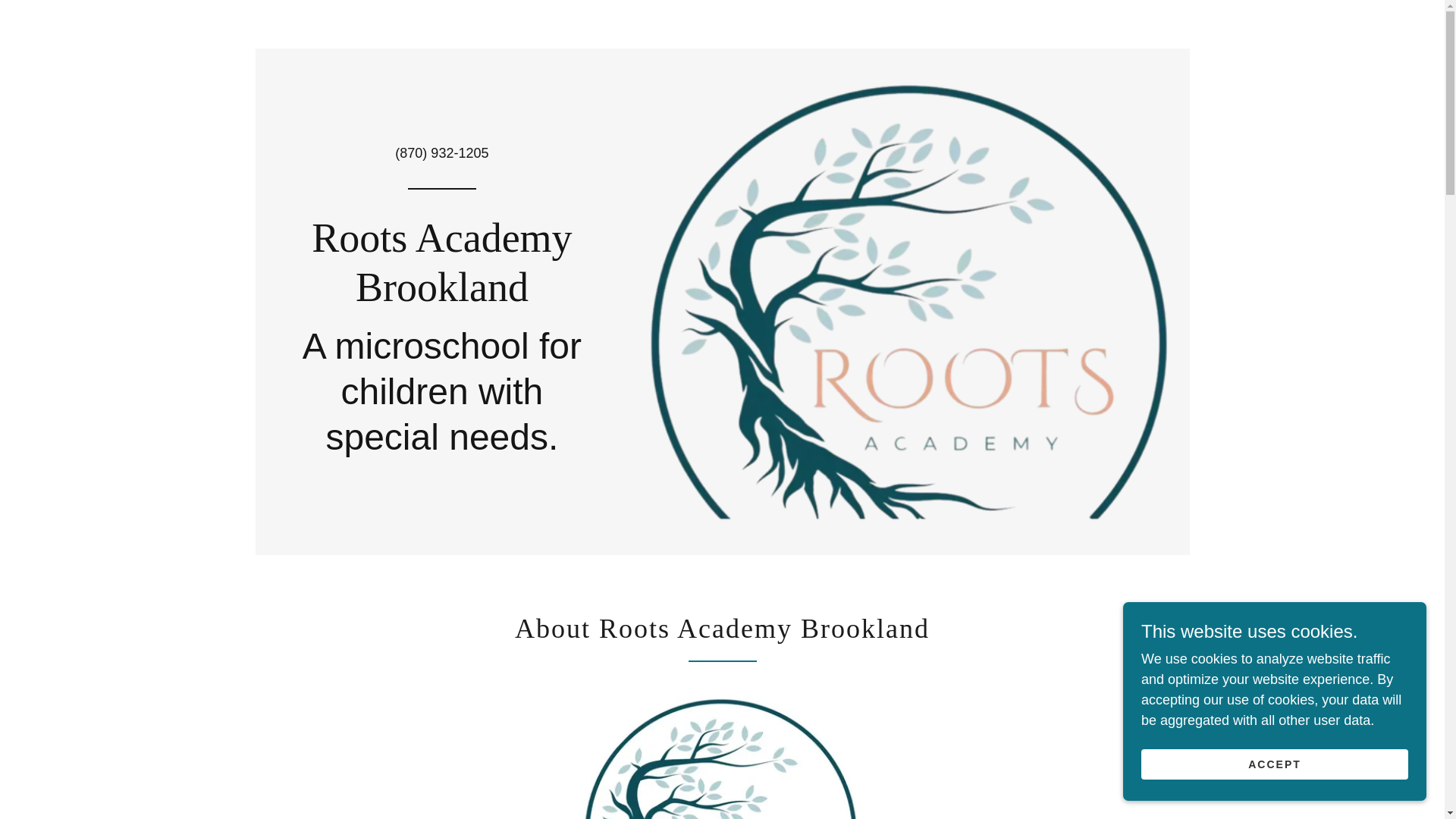 website screenshot of https://rootsbrookland.com/
