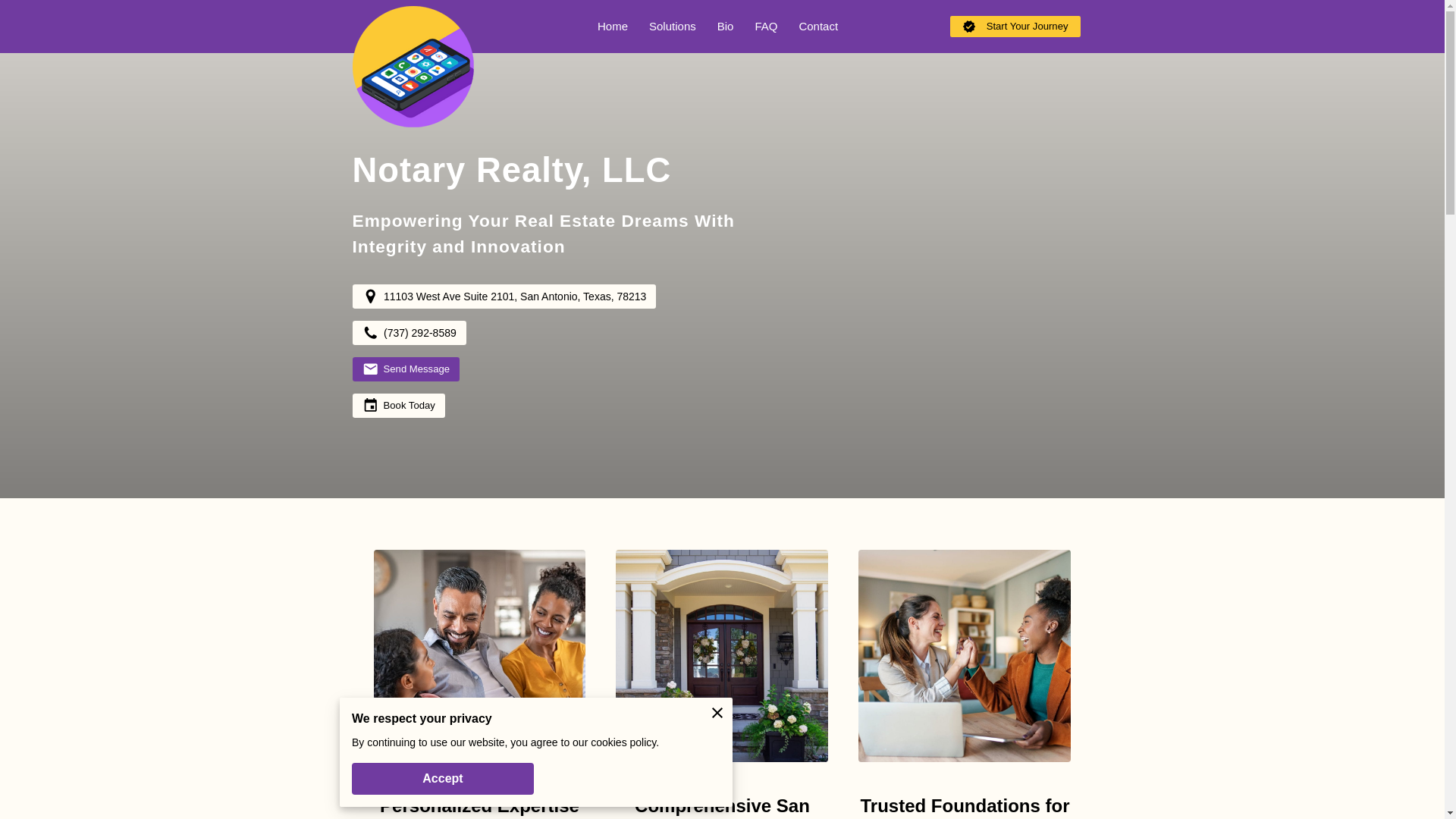 website screenshot of https://notaryrealty.us/