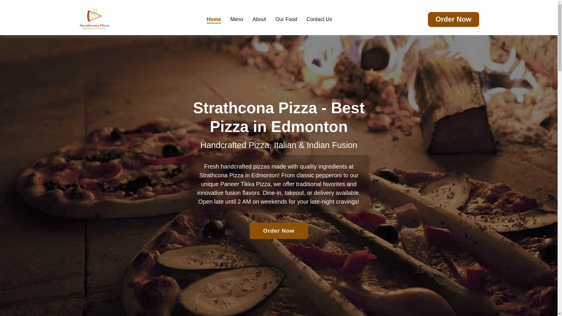 website screenshot of https://strathconapizza.ca/
