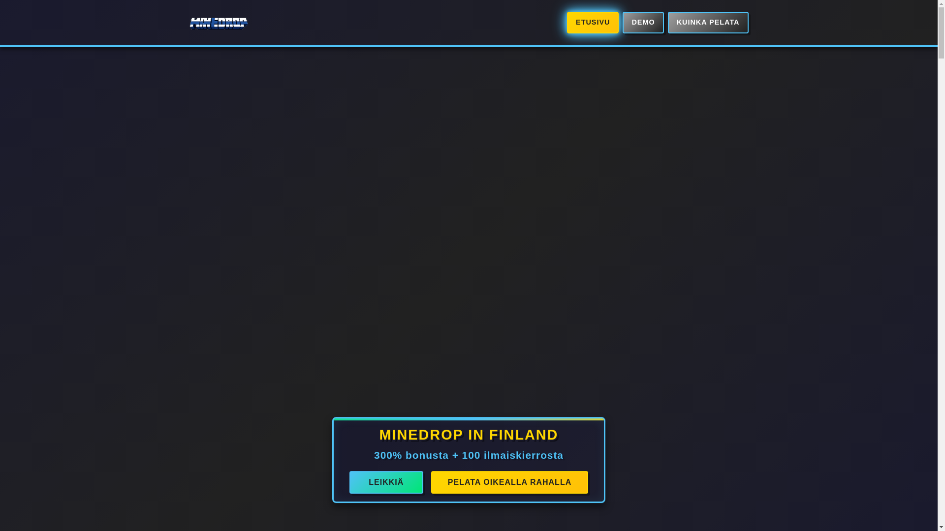 website screenshot of https://minedropslot.fi/