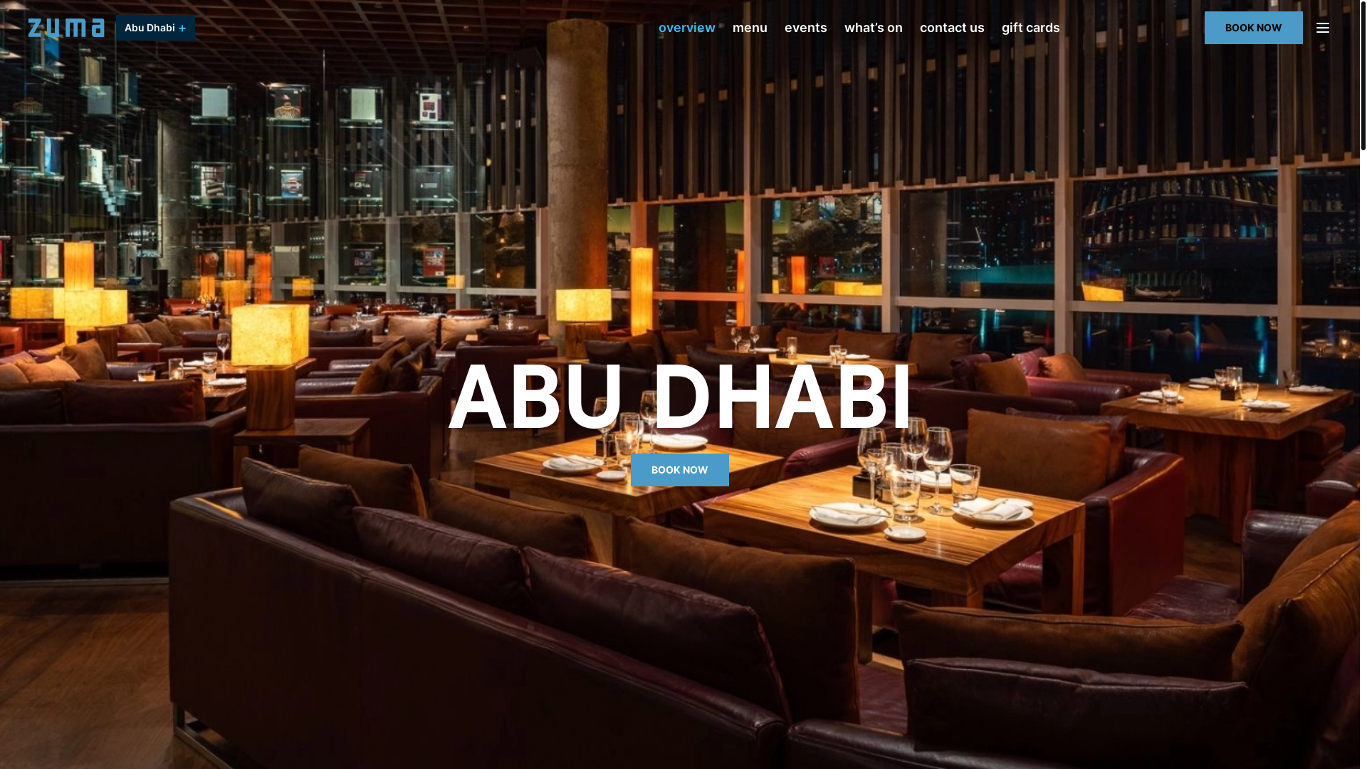 website screenshot of https://zumabudhabi.com/