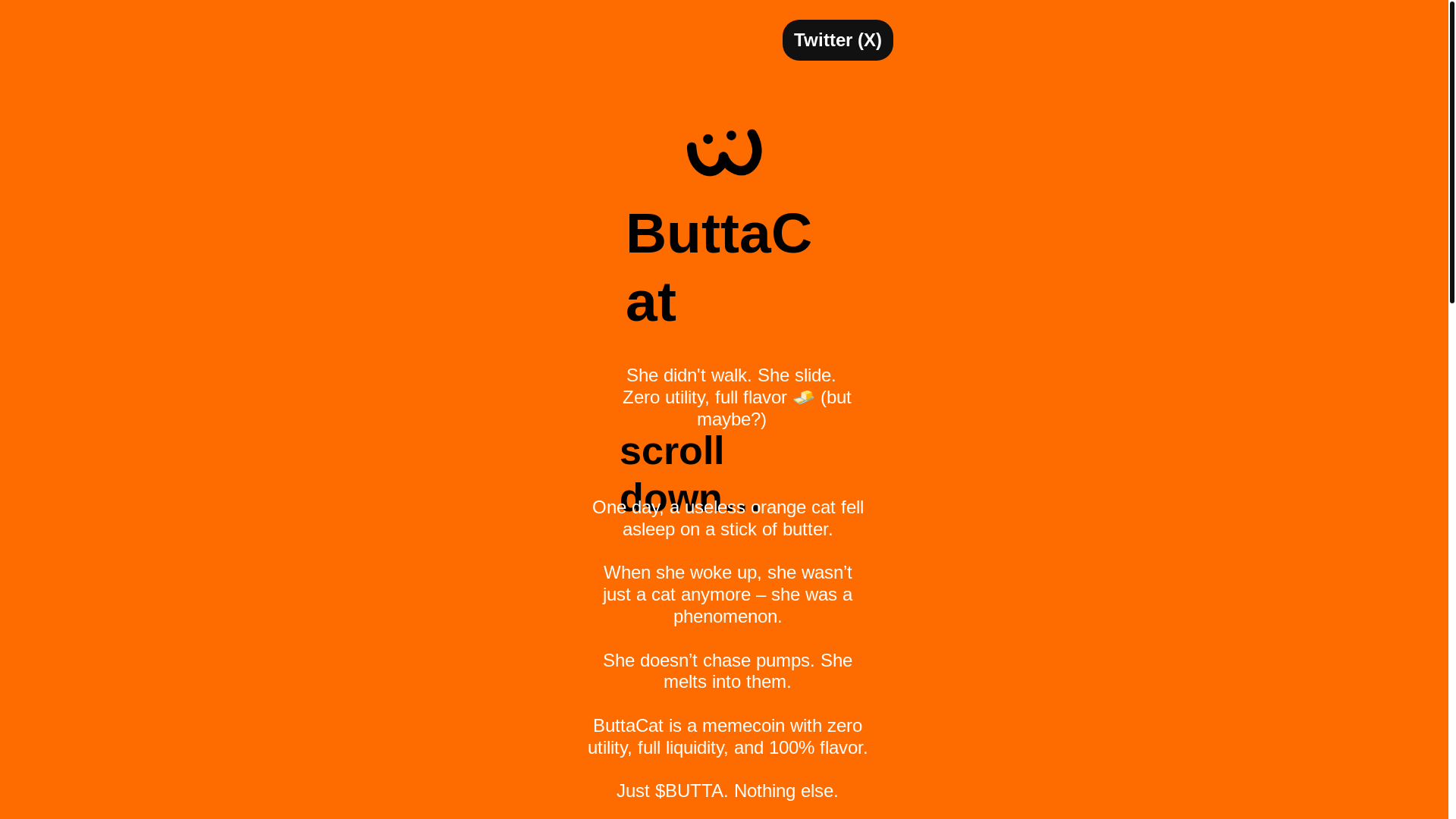 website screenshot of https://buttacat.com/