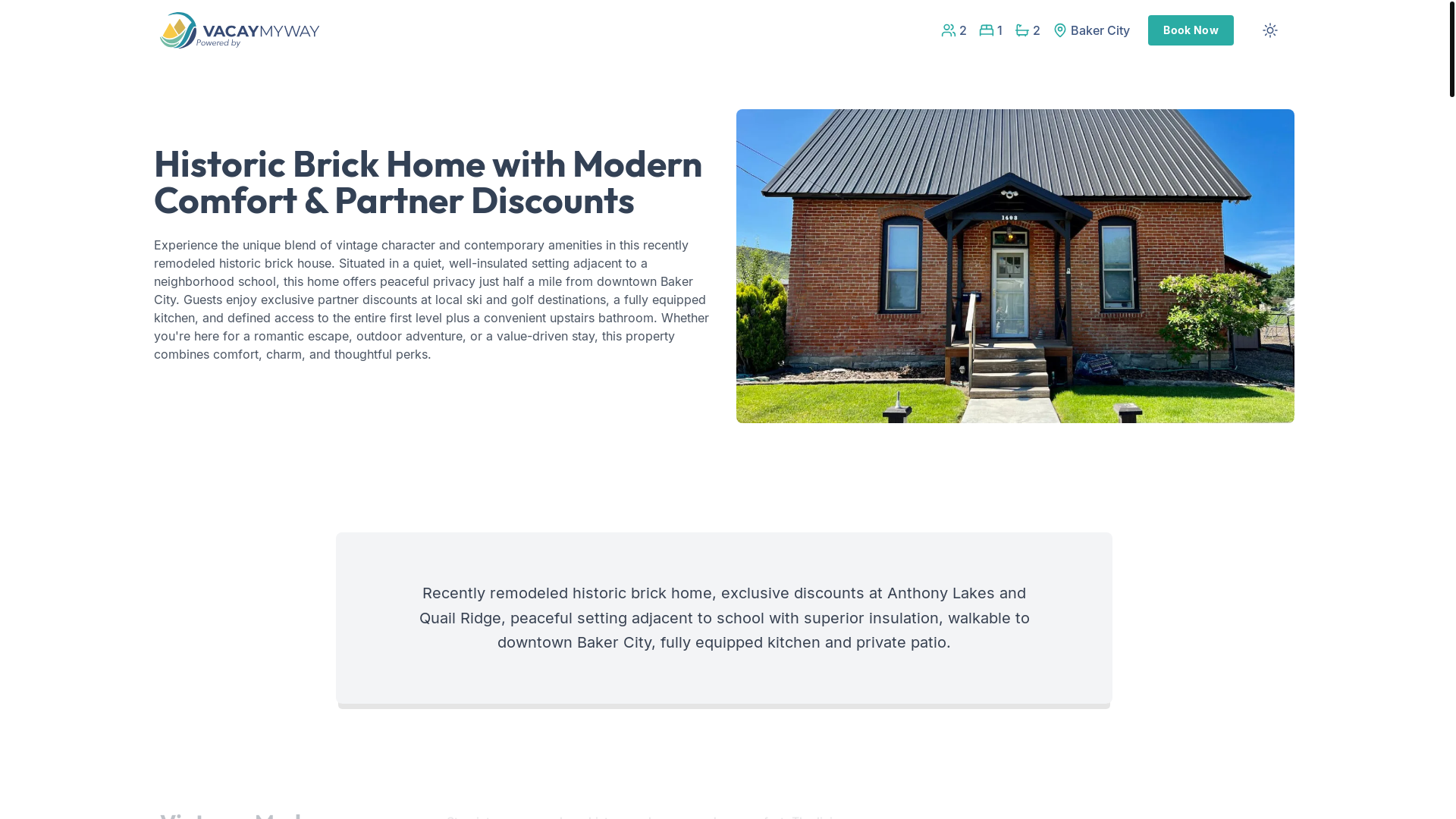 website screenshot of https://modernvintage.estate/