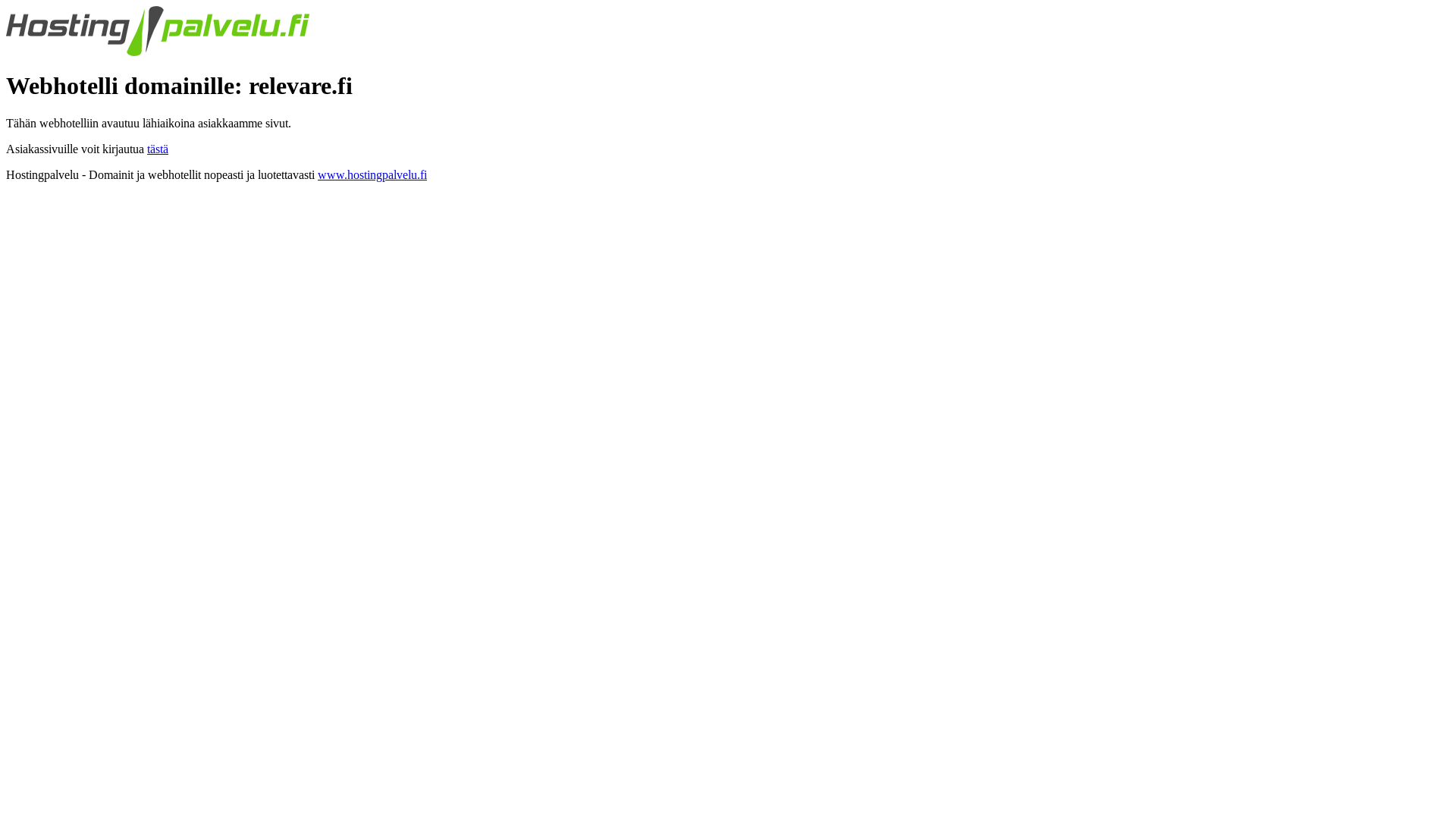 website screenshot of https://relevare.fi/