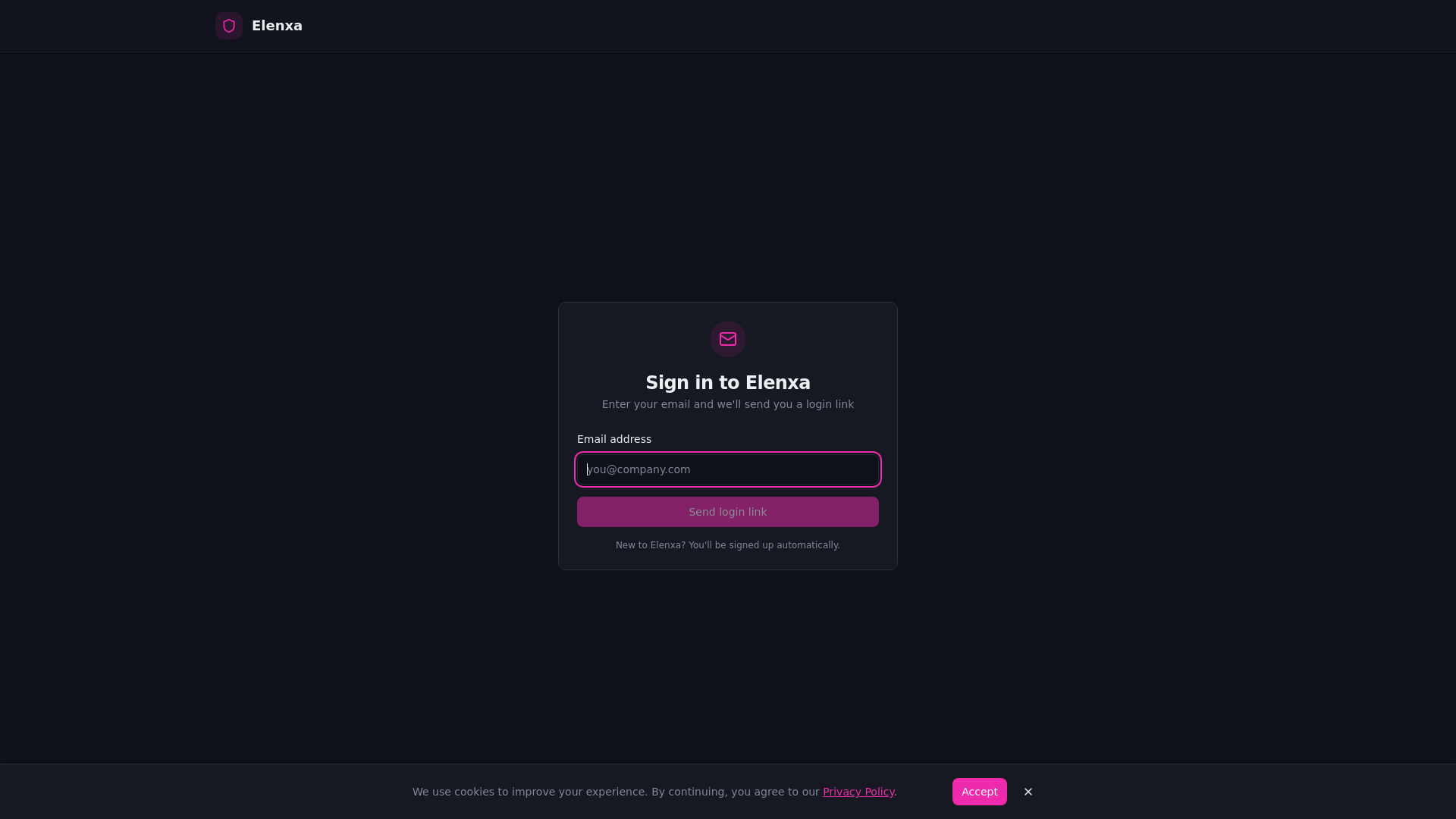 website screenshot of https://elenxa.com/