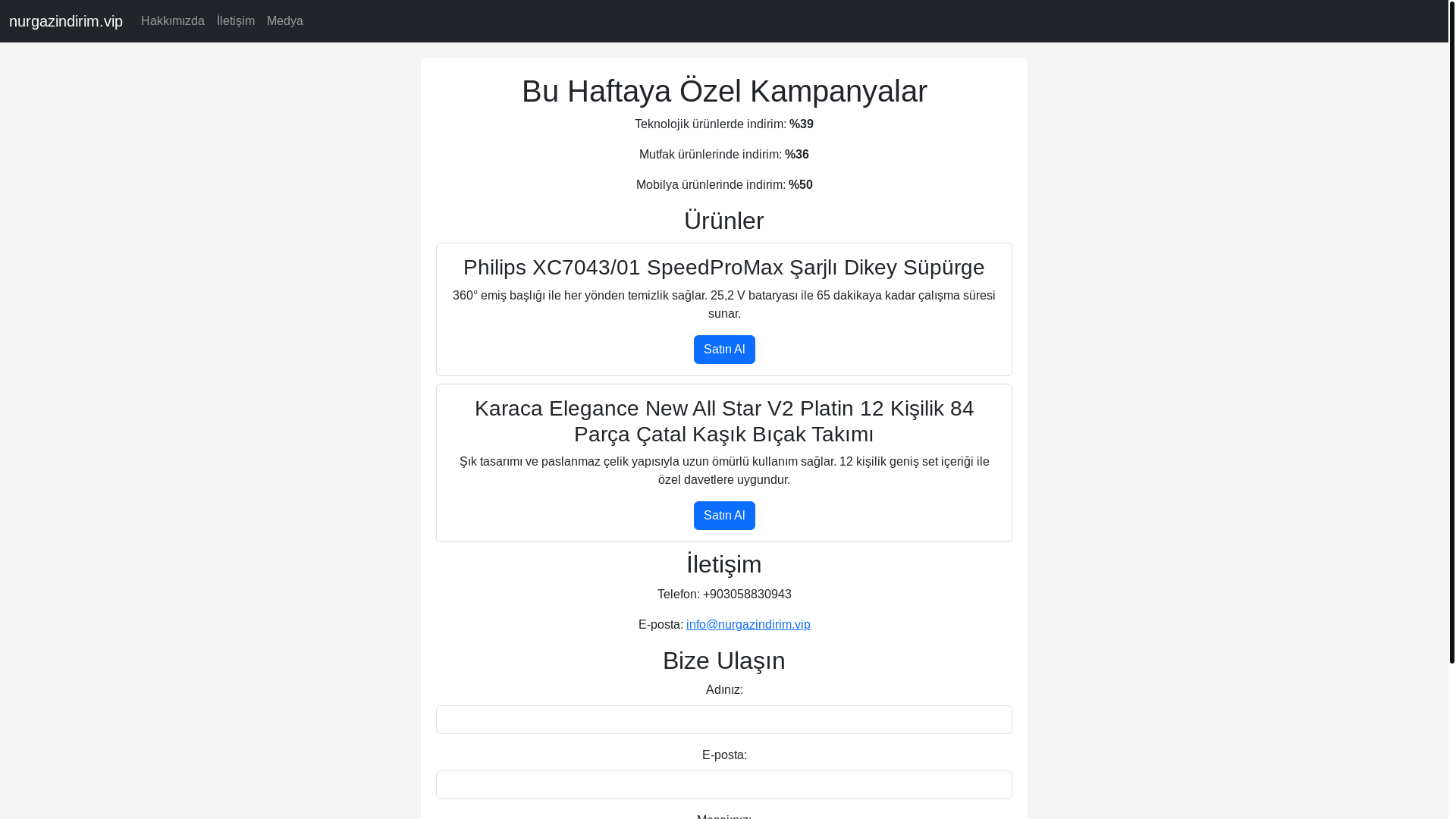 website screenshot of https://nurgazindirim.vip/