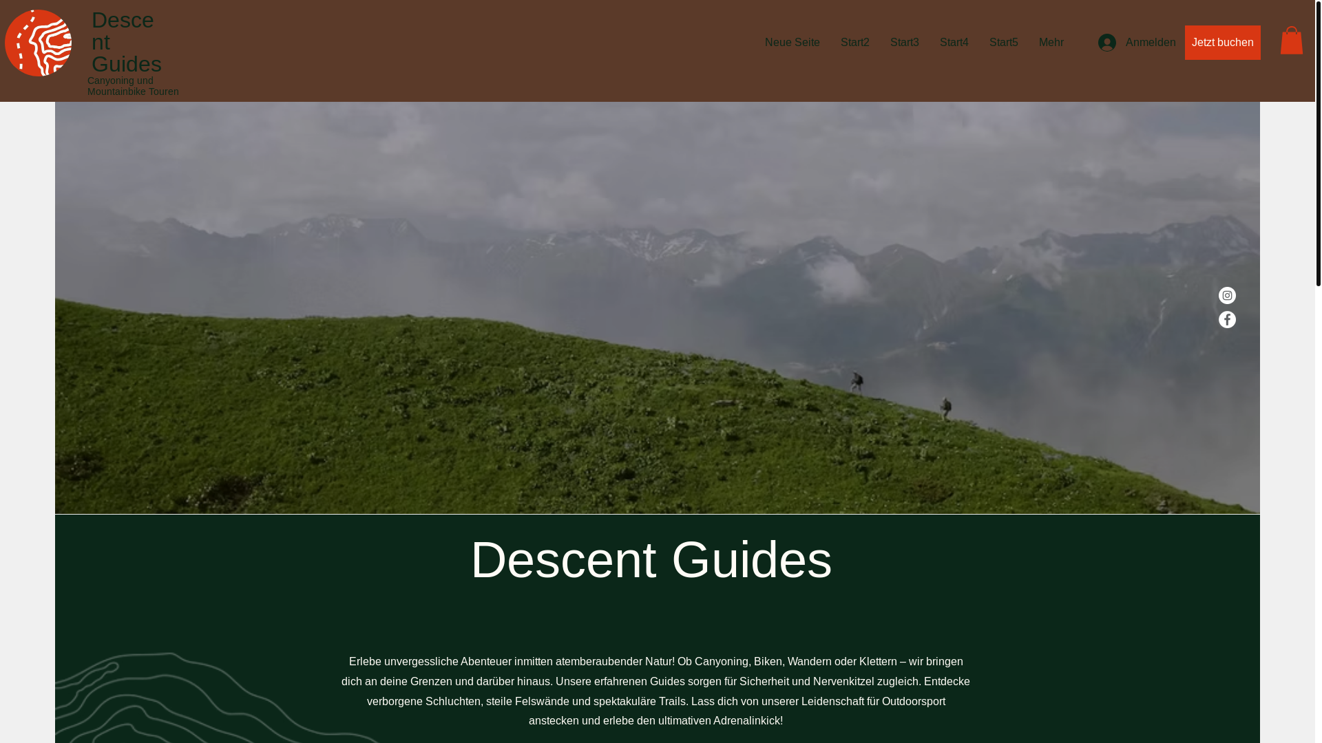 website screenshot of https://descentguides.at/