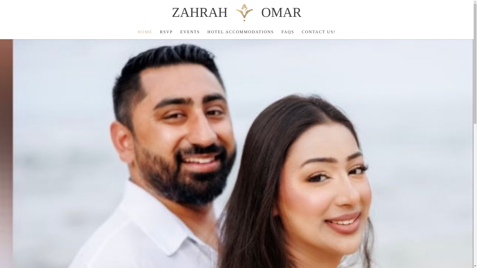 website screenshot of https://zahrahomarwedding.com/