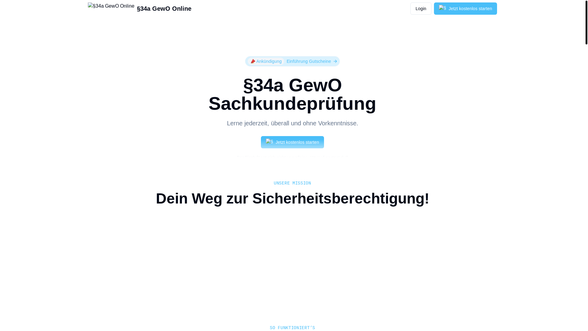 website screenshot of https://sachkundepruefung34a.de/