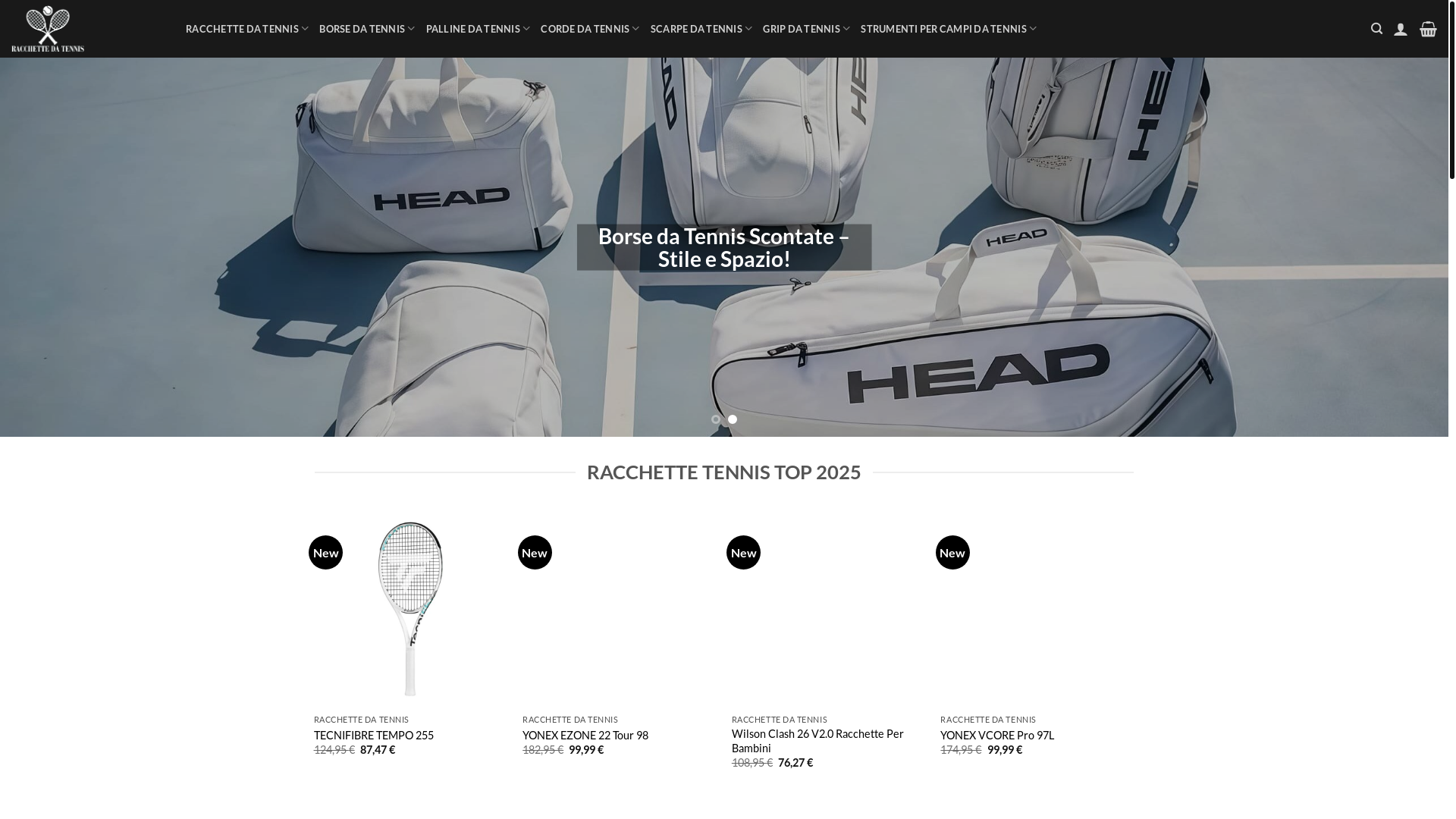website screenshot of https://tennisvivoit.com/