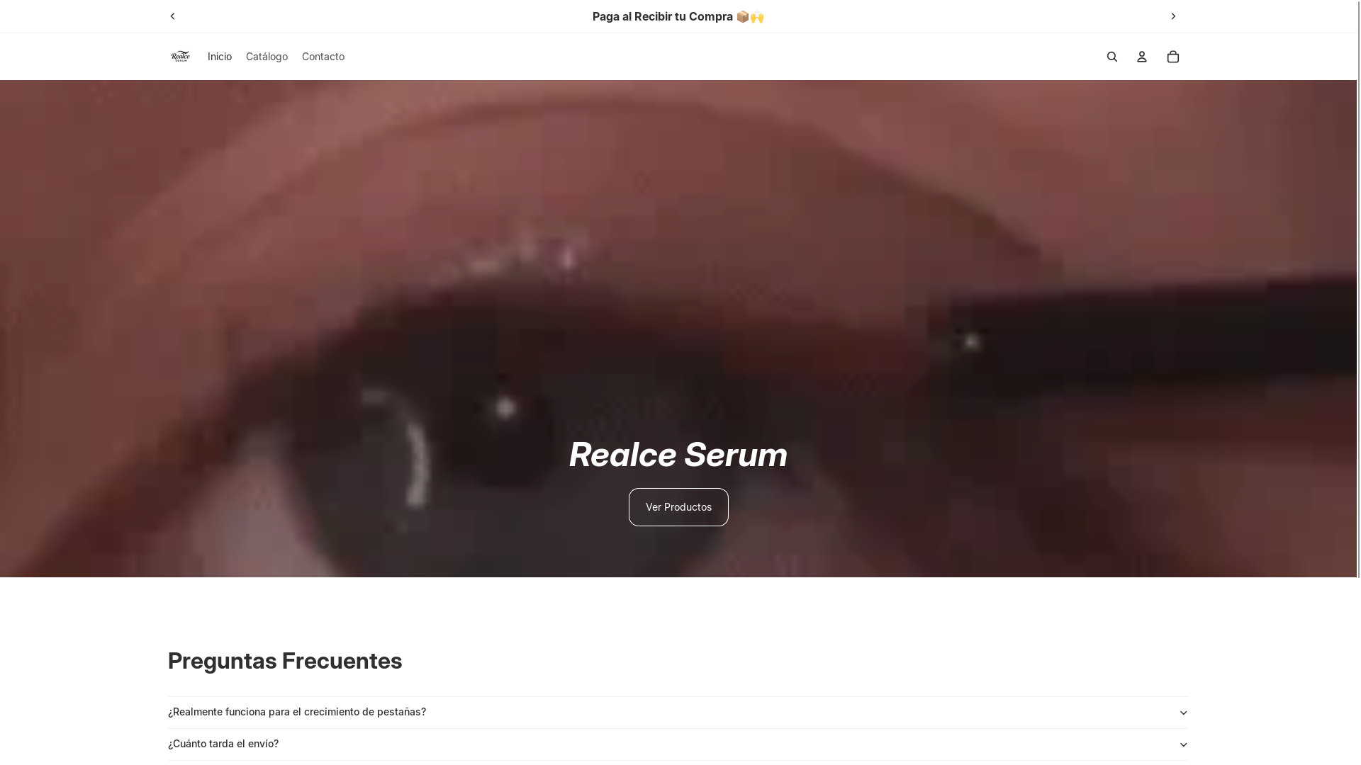 website screenshot of https://realceserum.shop/